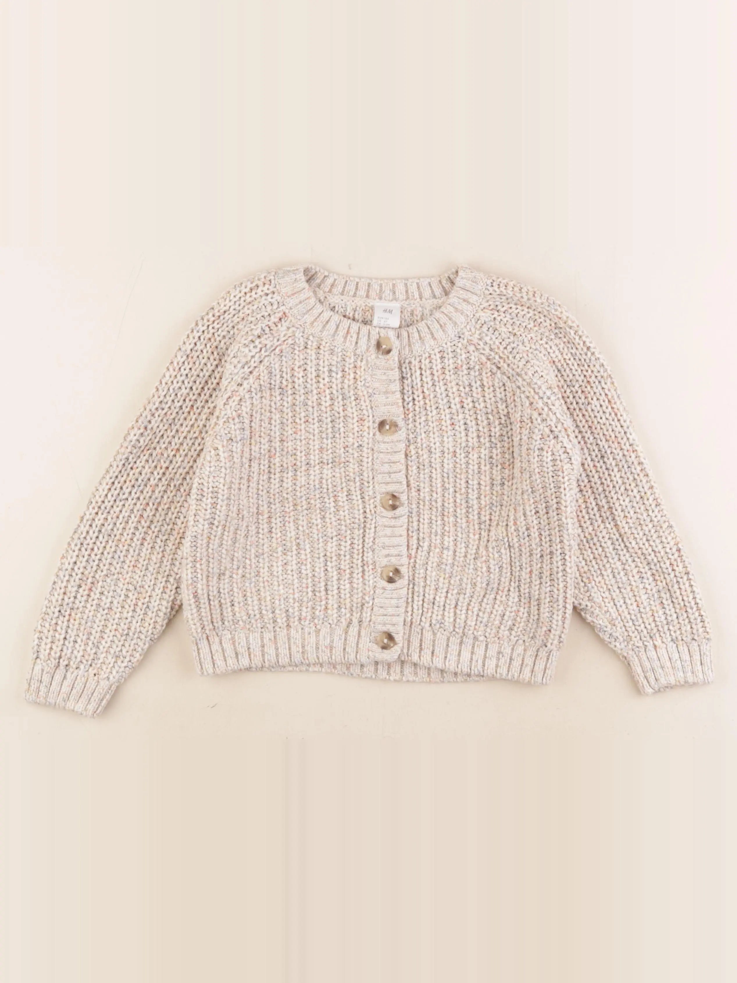 H&M - gilet beige - 3/4 ans