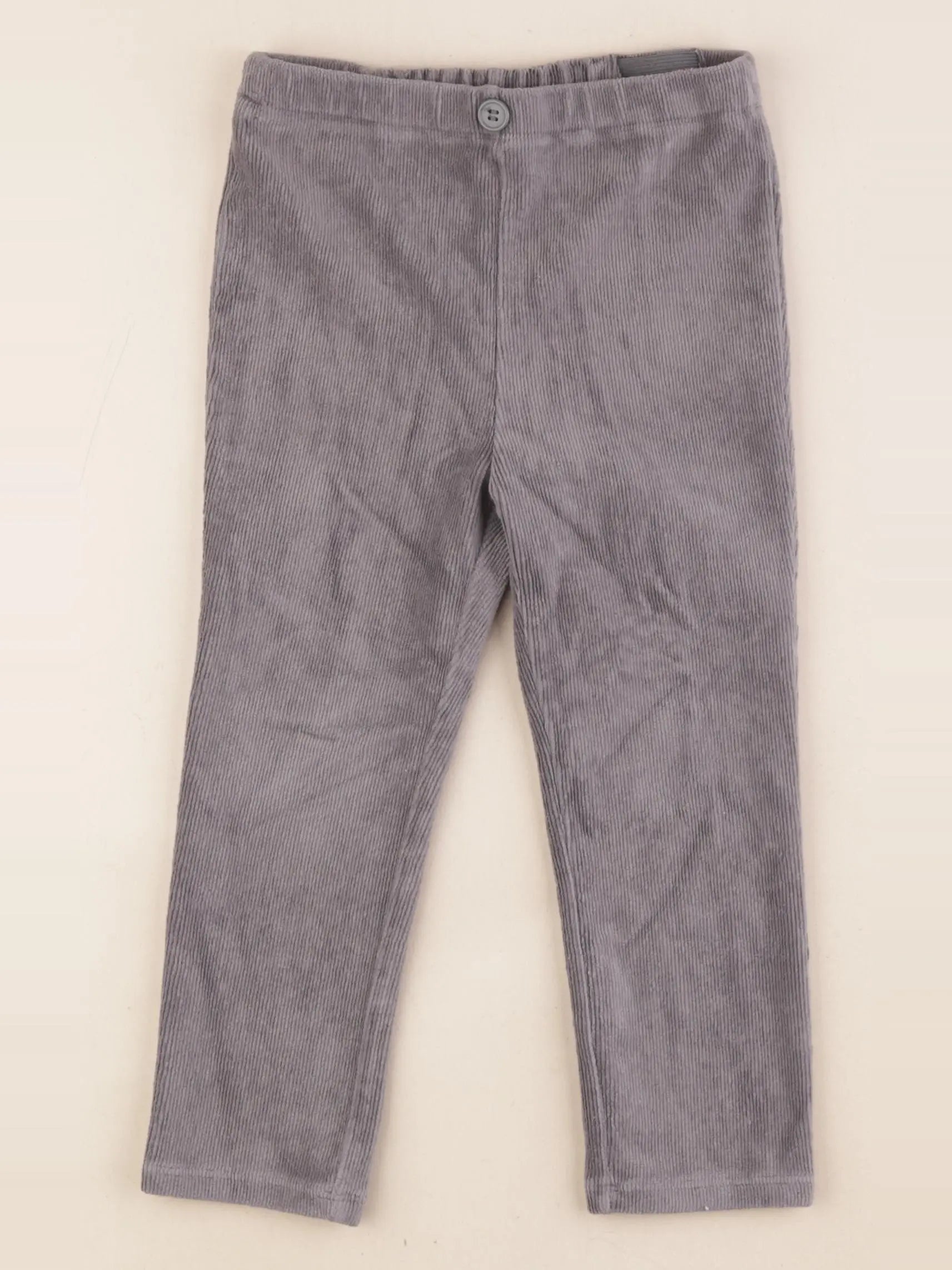 H&M - legging  velours taupe - 2/3 ans