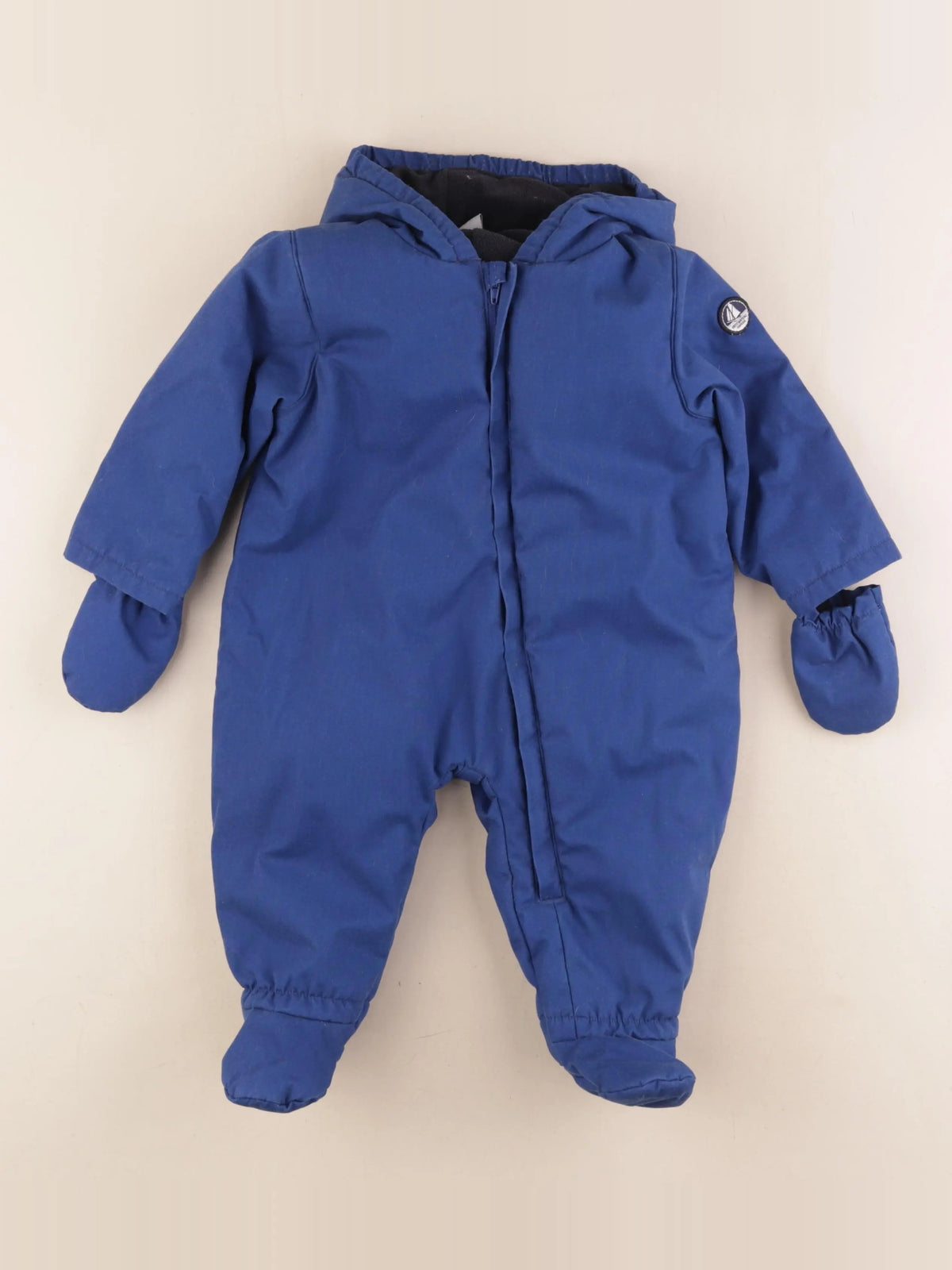 Petit Bateau - combi-pilote bleu - 12 mois