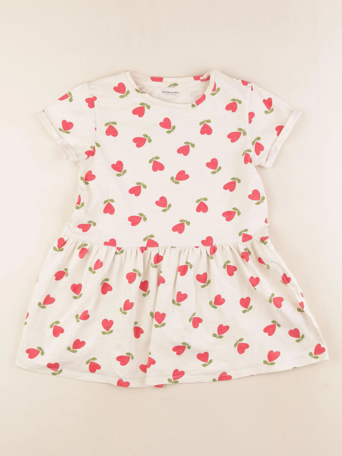 Vertbaudet - robe rouge - 6 ans