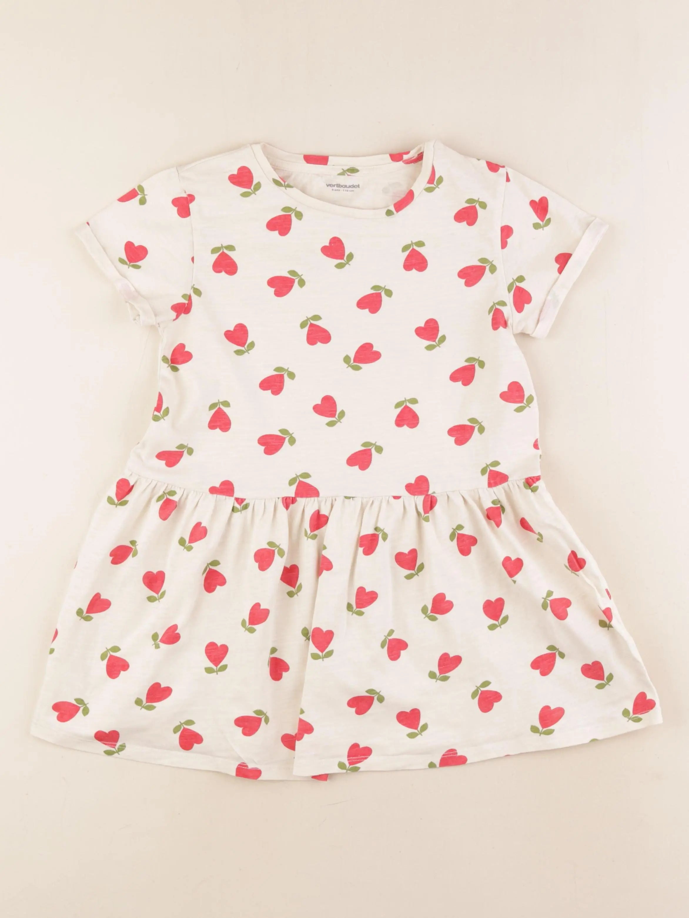 Vertbaudet - robe rouge - 6 ans