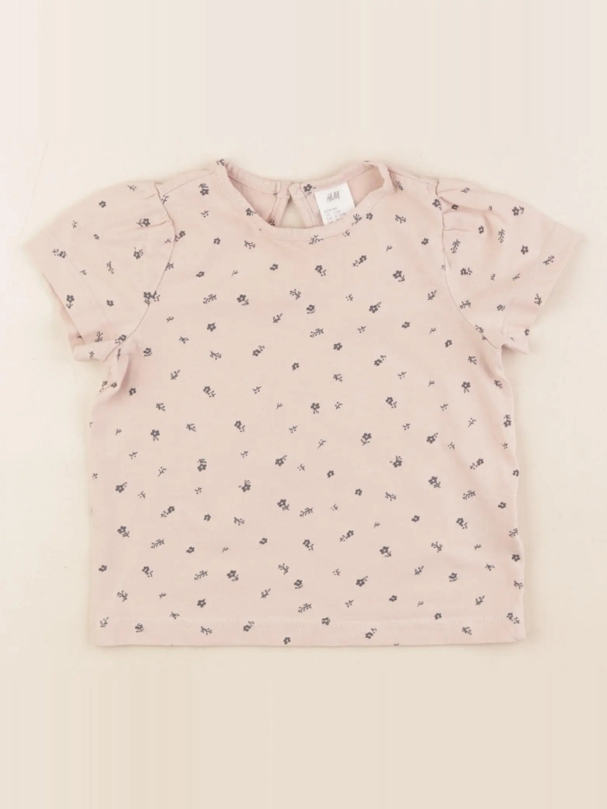 H&M - tee-shirt rose - 9/12 mois