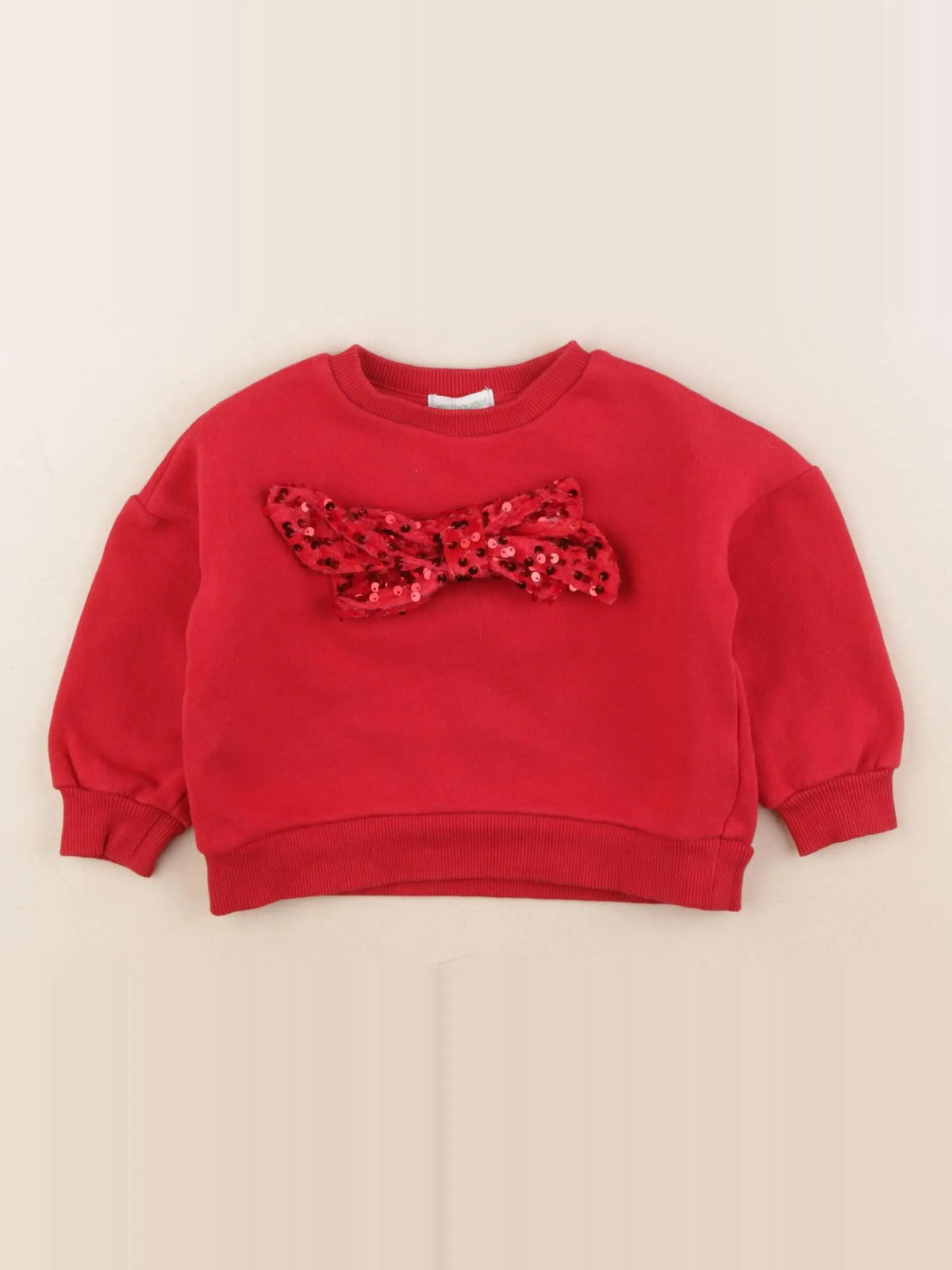 Vertbaudet - sweat rouge - 2 ans