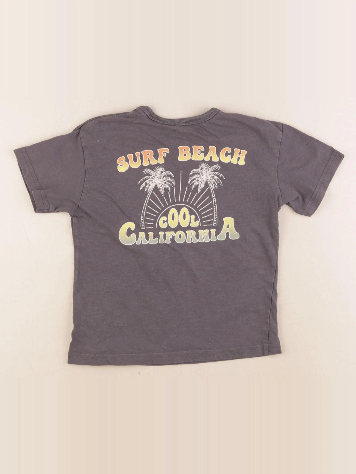 Vertbaudet - tee-shirt imprimé au dos gris - 6 ans