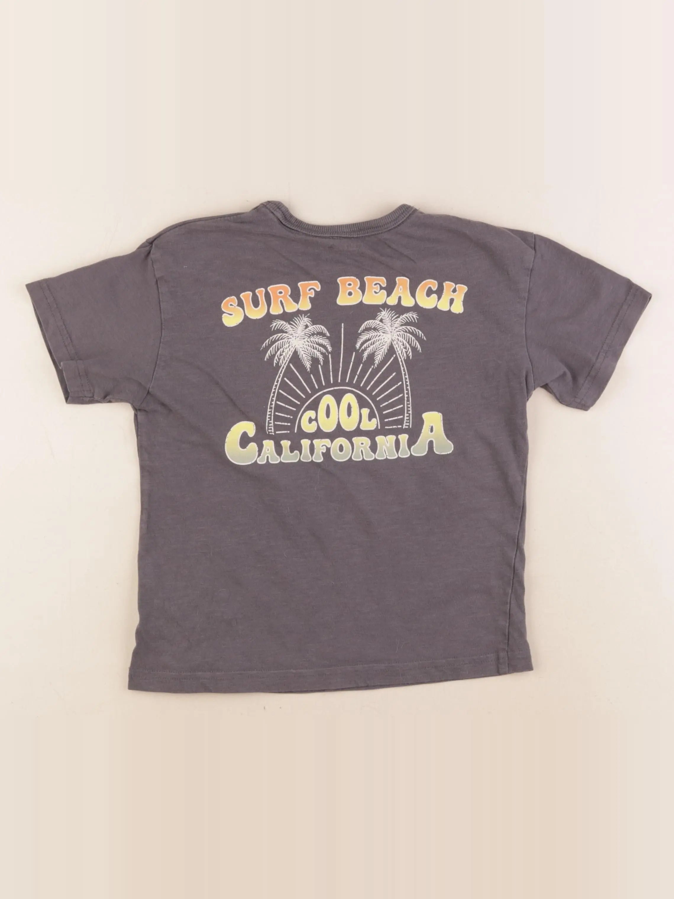 Vertbaudet - tee-shirt imprimé au dos gris - 6 ans