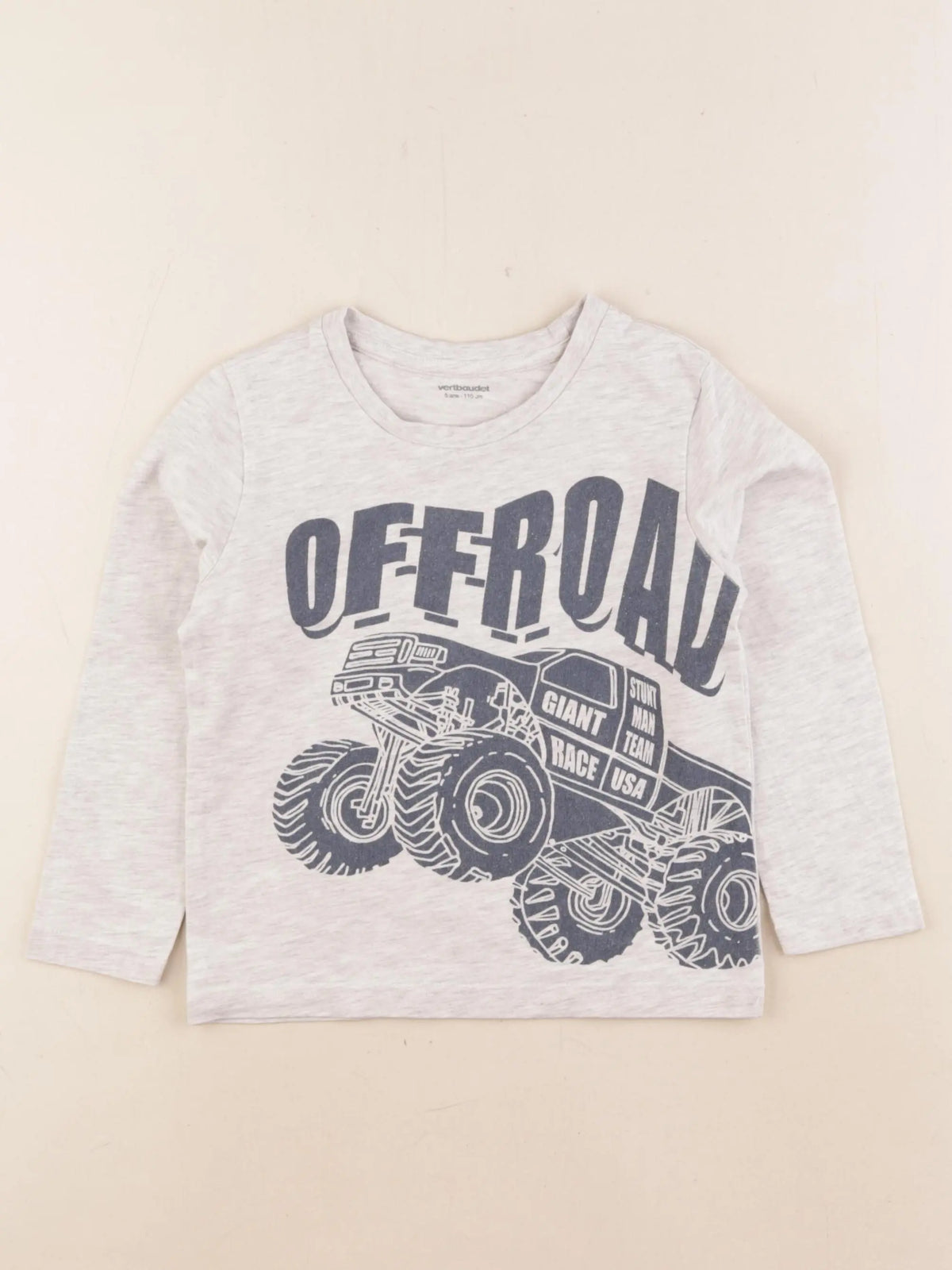 Vertbaudet - tee-shirt gris - 5 ans