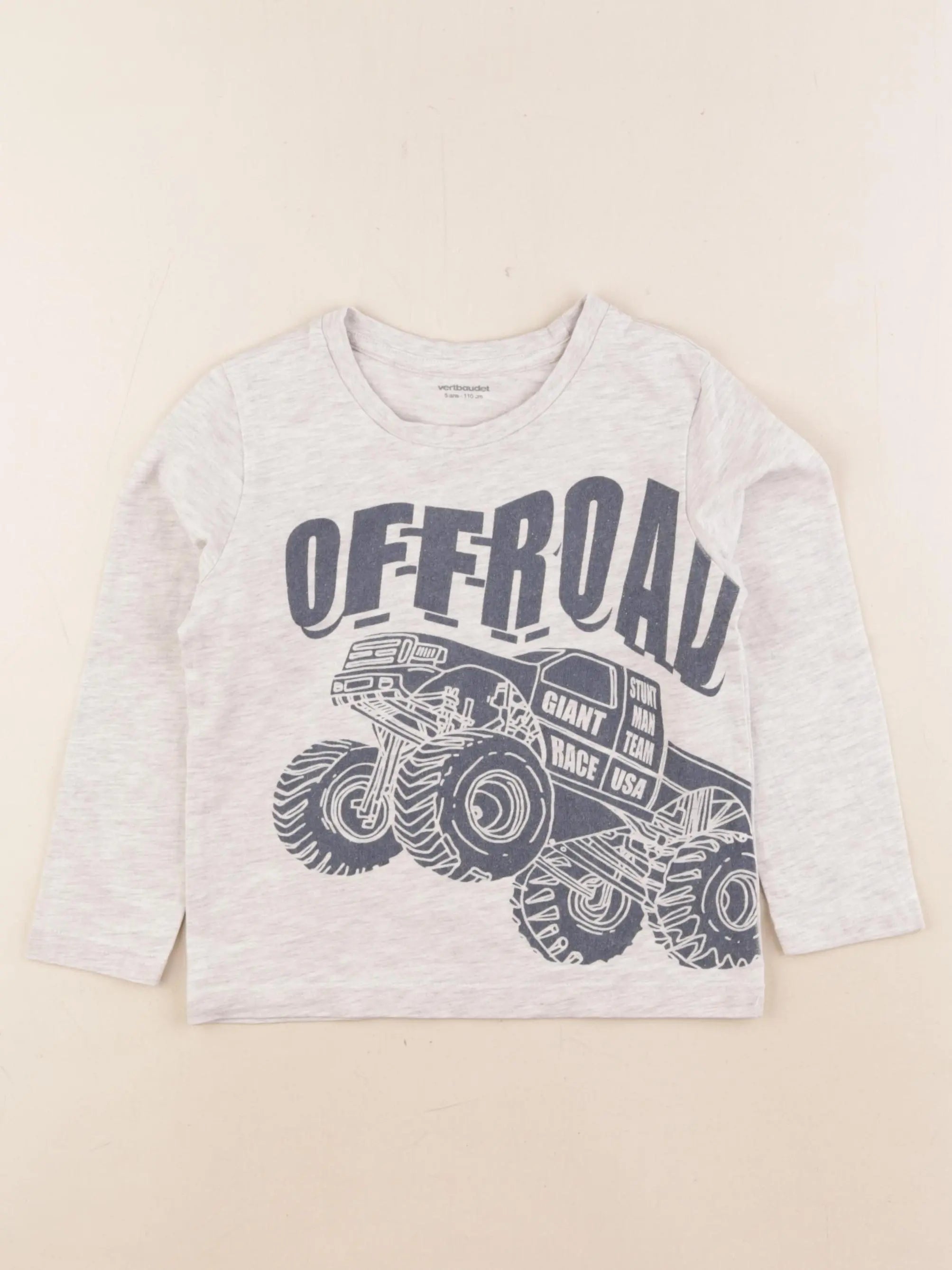 Vertbaudet - tee-shirt gris - 5 ans