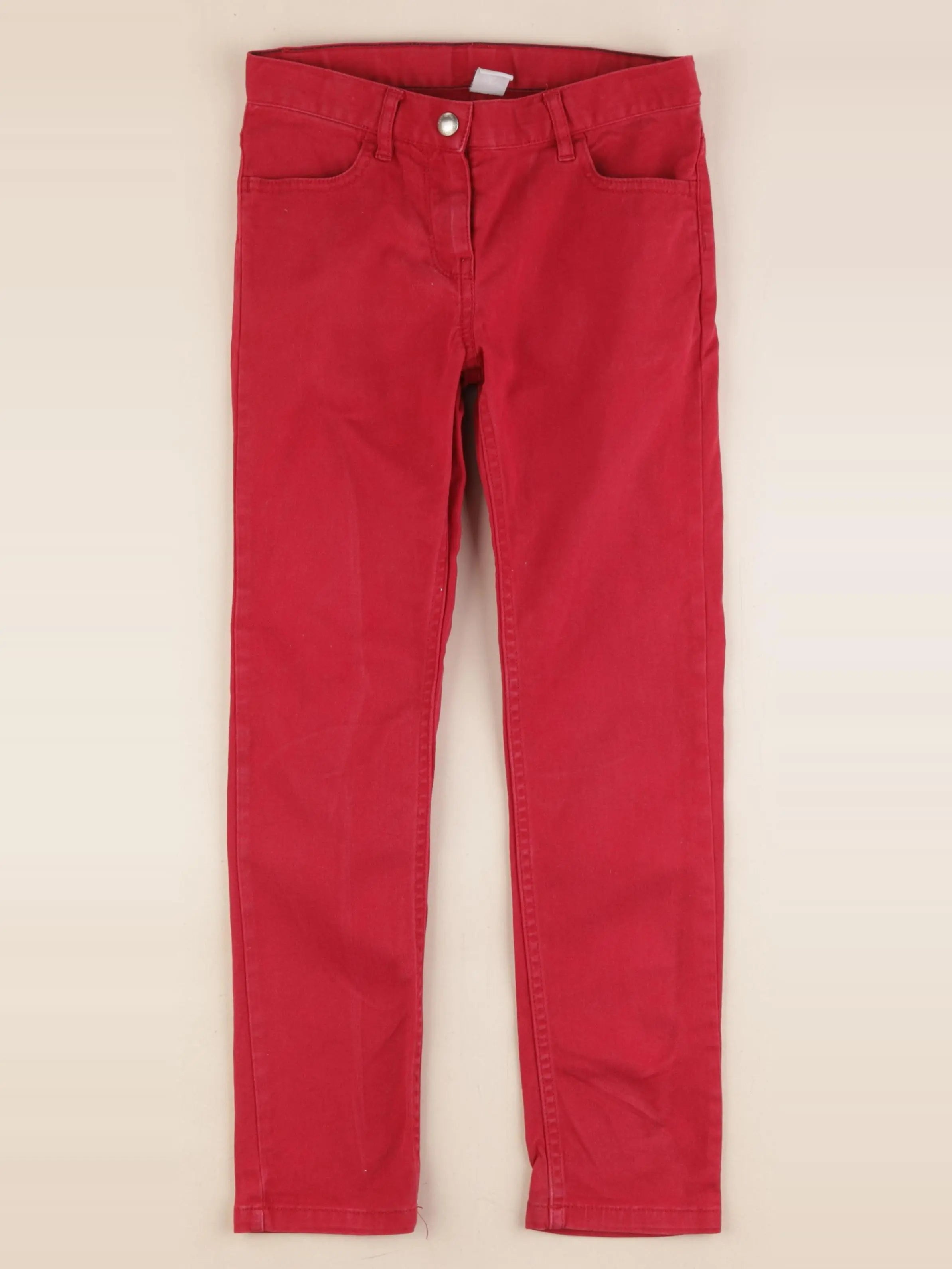 Petit Bateau - pantalon rouge - 8 ans