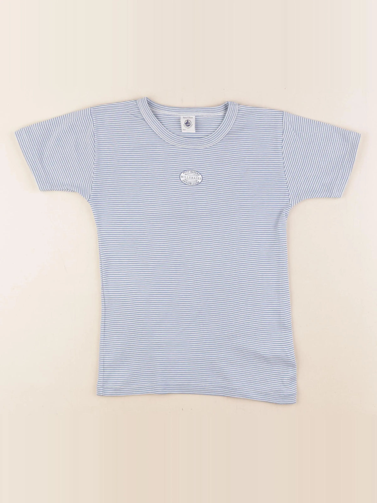 Petit Bateau - maillot de corps bleu - 8 ans