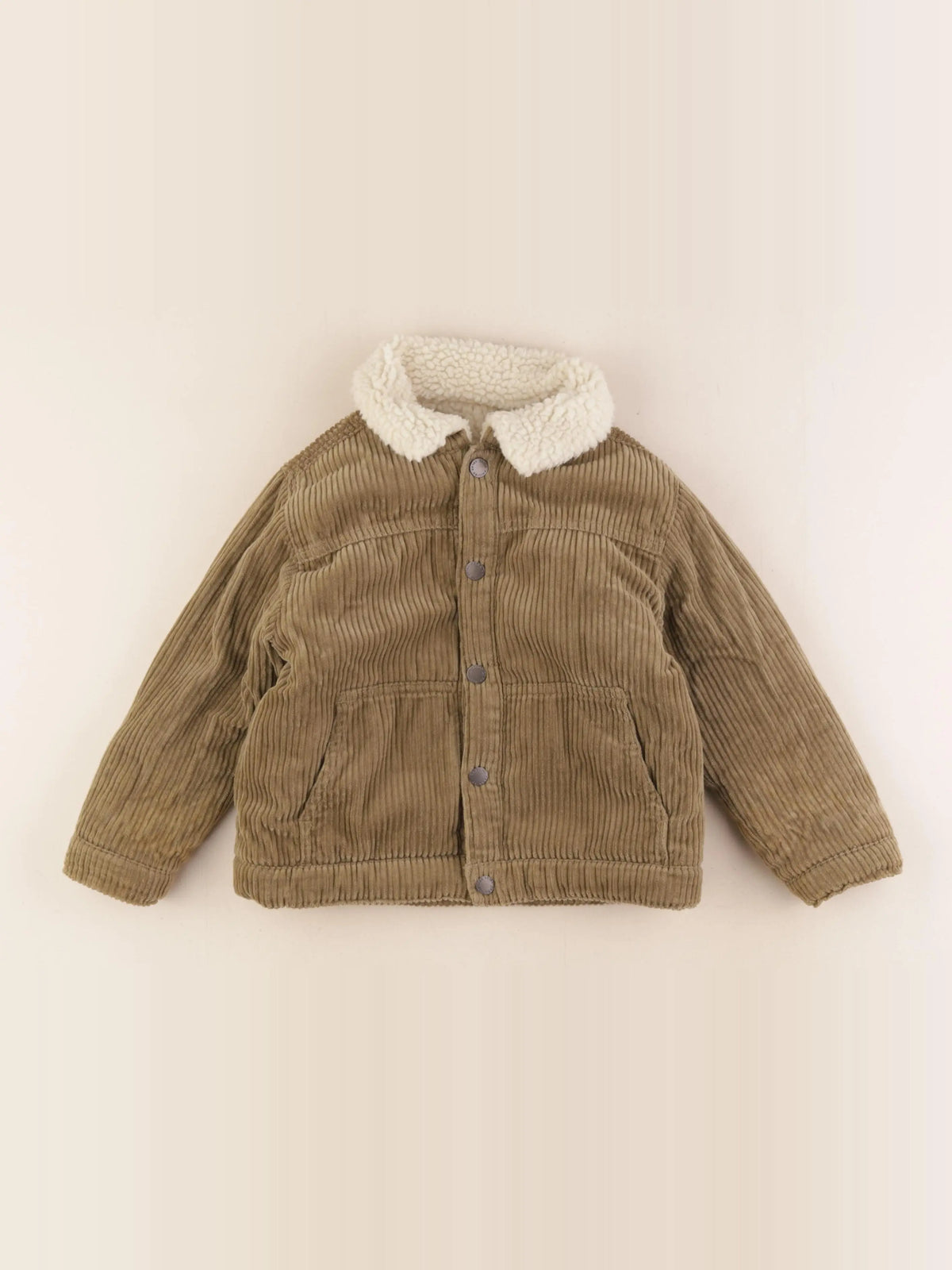 Zara - veste réversible vert, beige - 2/3 ans