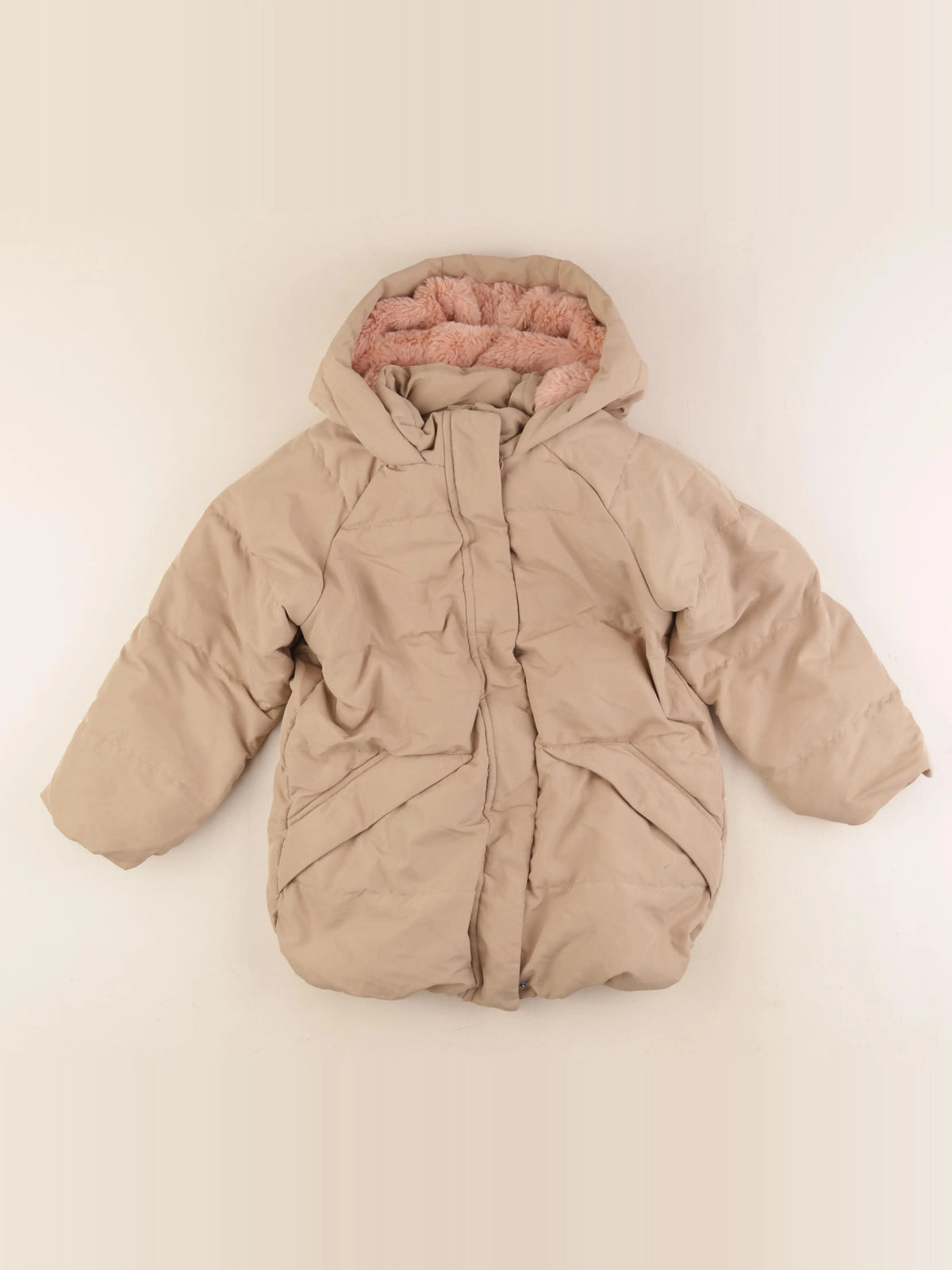 Vertbaudet - doudoune beige - 7 ans
