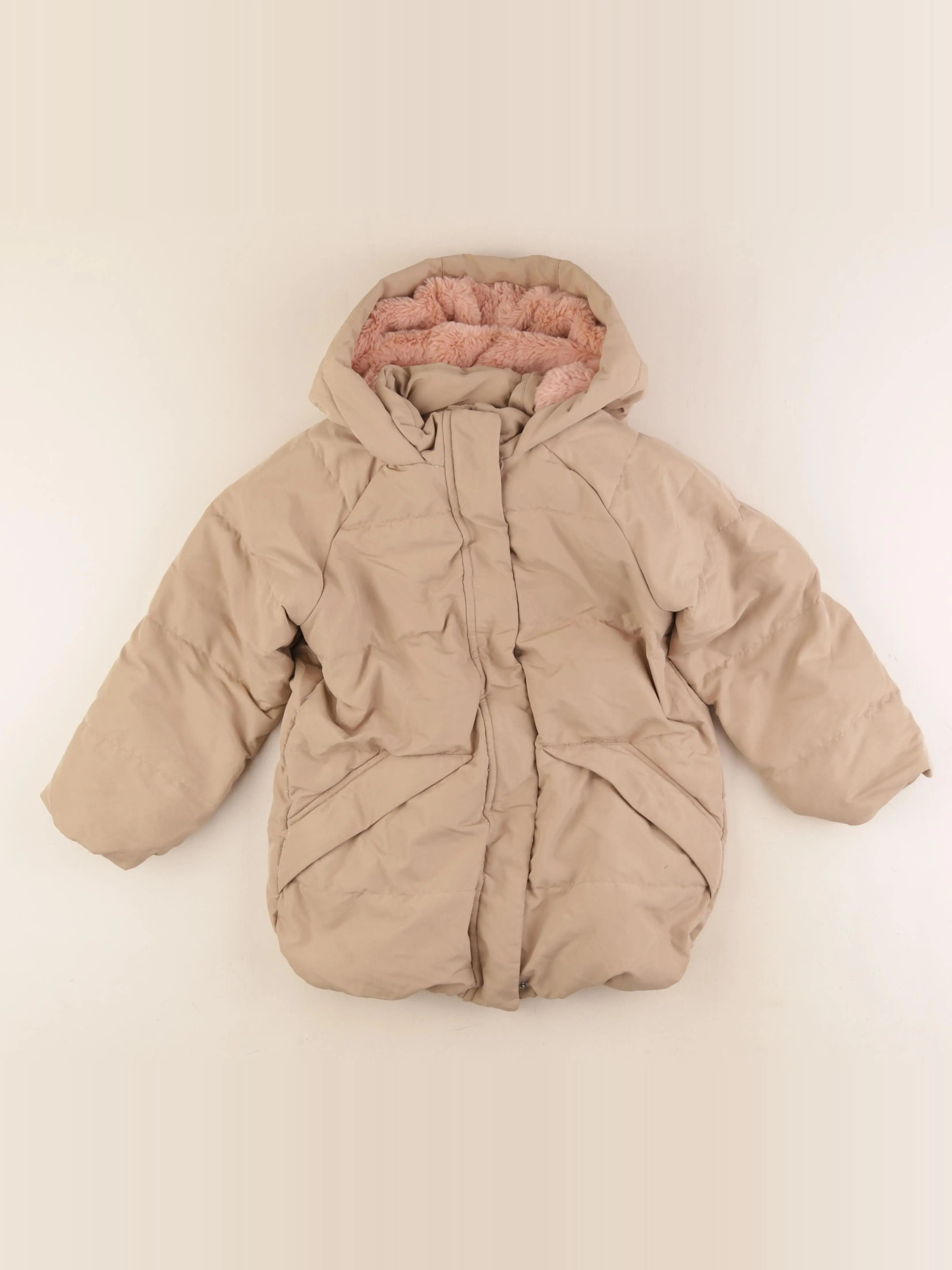 Vertbaudet - doudoune beige - 7 ans