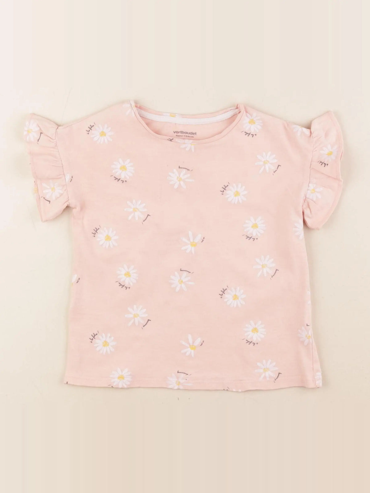 Vertbaudet - tee-shirt rose - 4 ans