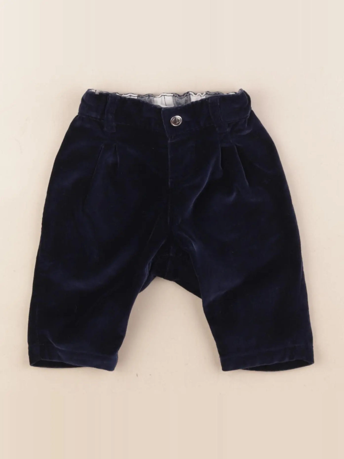 Petit Bateau - pantalon bleu - 3 mois