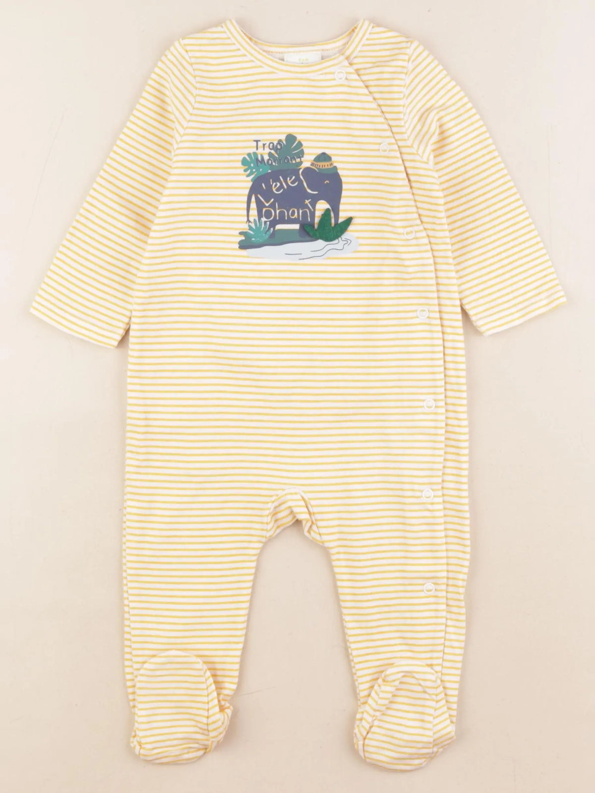 Tape à l'oeil - pyjama coton jaune - 9 mois