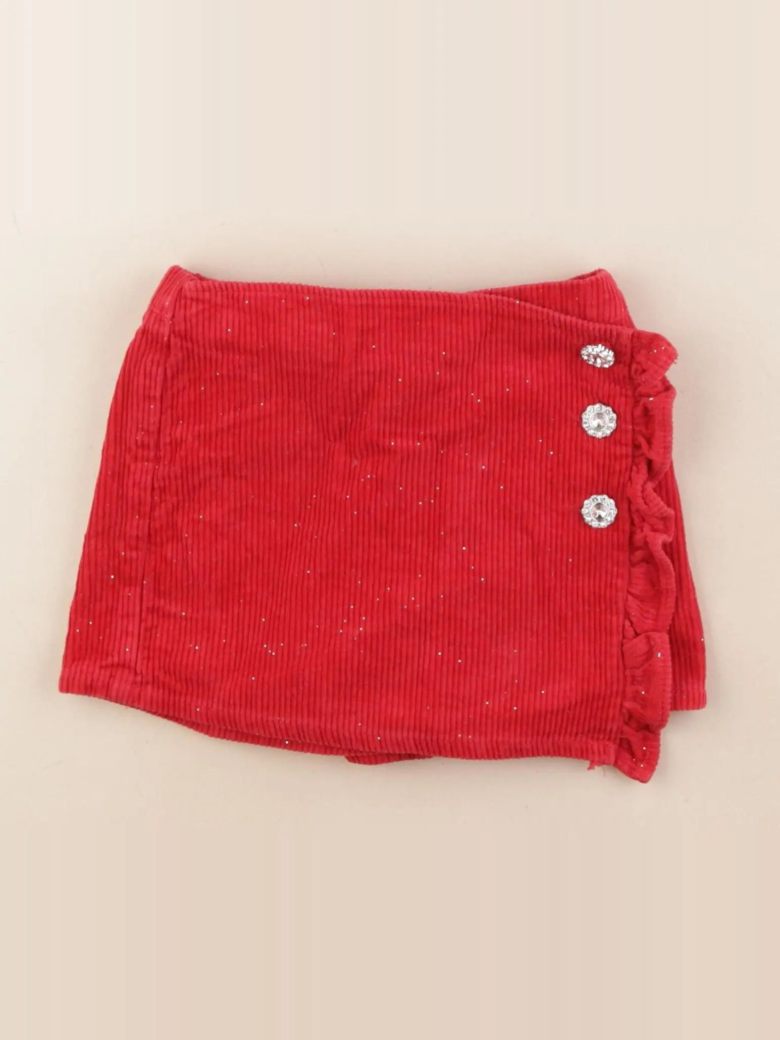 Vertbaudet - jupe short rouge - 4 ans