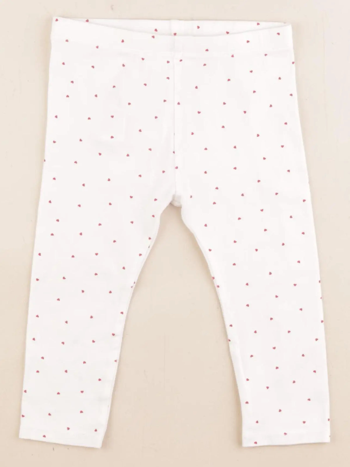 Vertbaudet - legging blanc, rouge - 18 mois