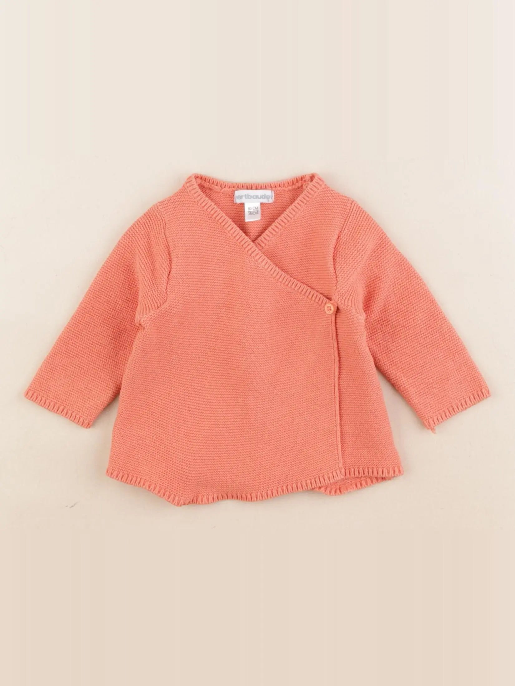 Vertbaudet - gilet orange - 3 mois