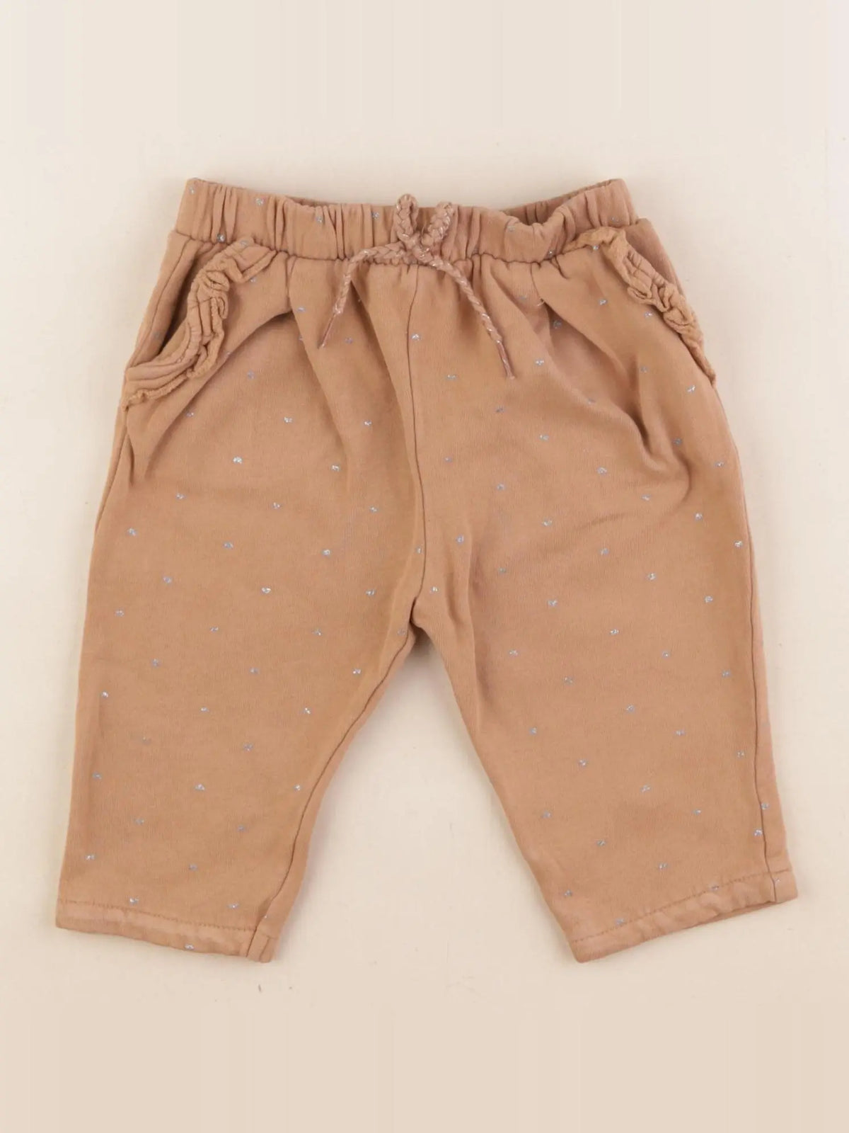 Vertbaudet - jogging argent, marron - 9 mois