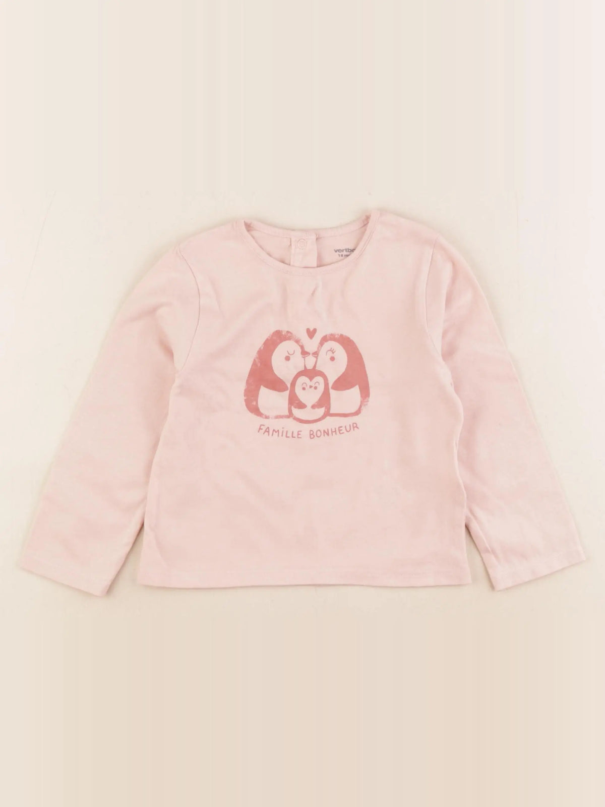 Vertbaudet - tee-shirt rose - 18 mois