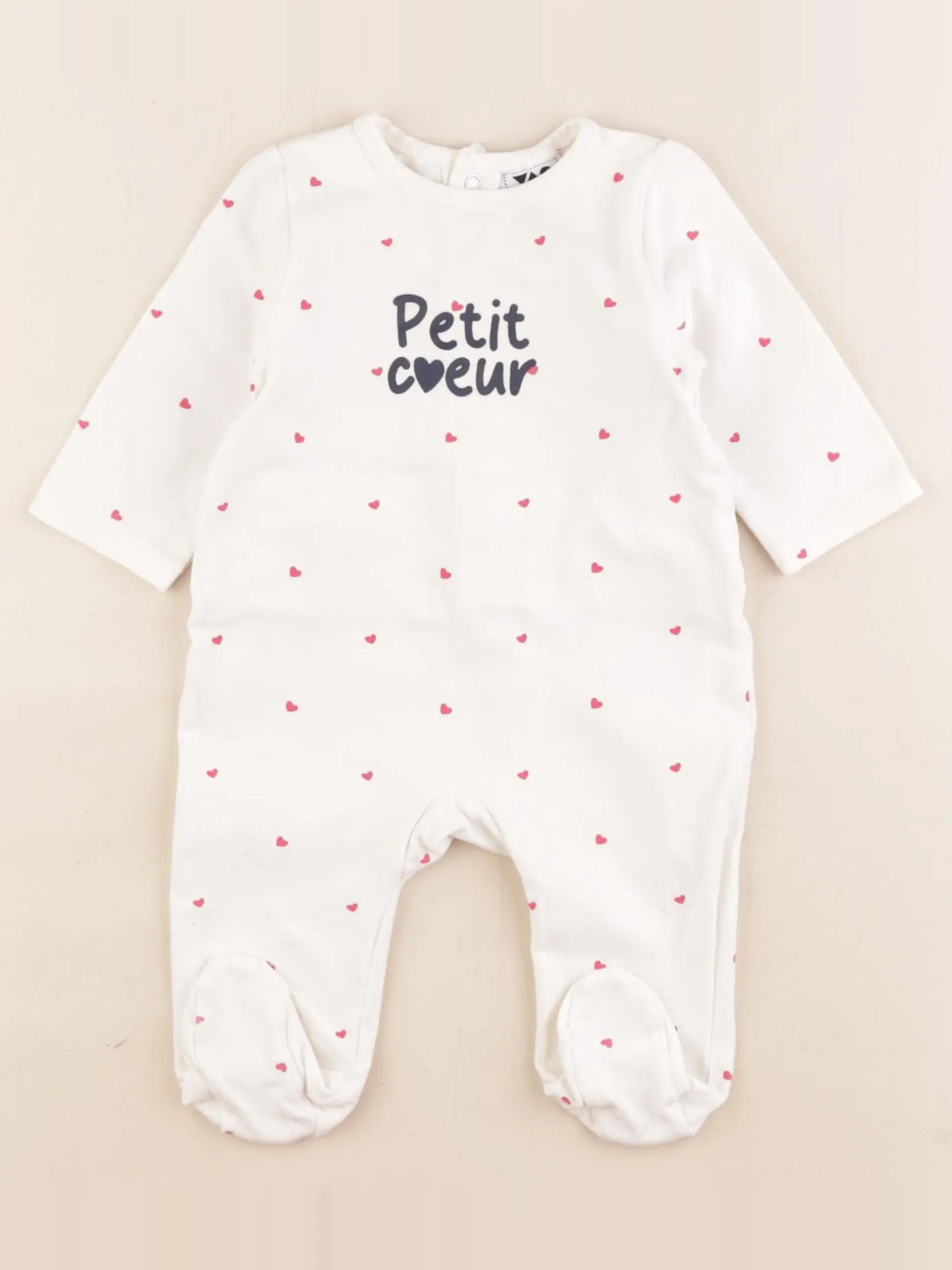 Tape à l'oeil - pyjama coton blanc - 3 mois
