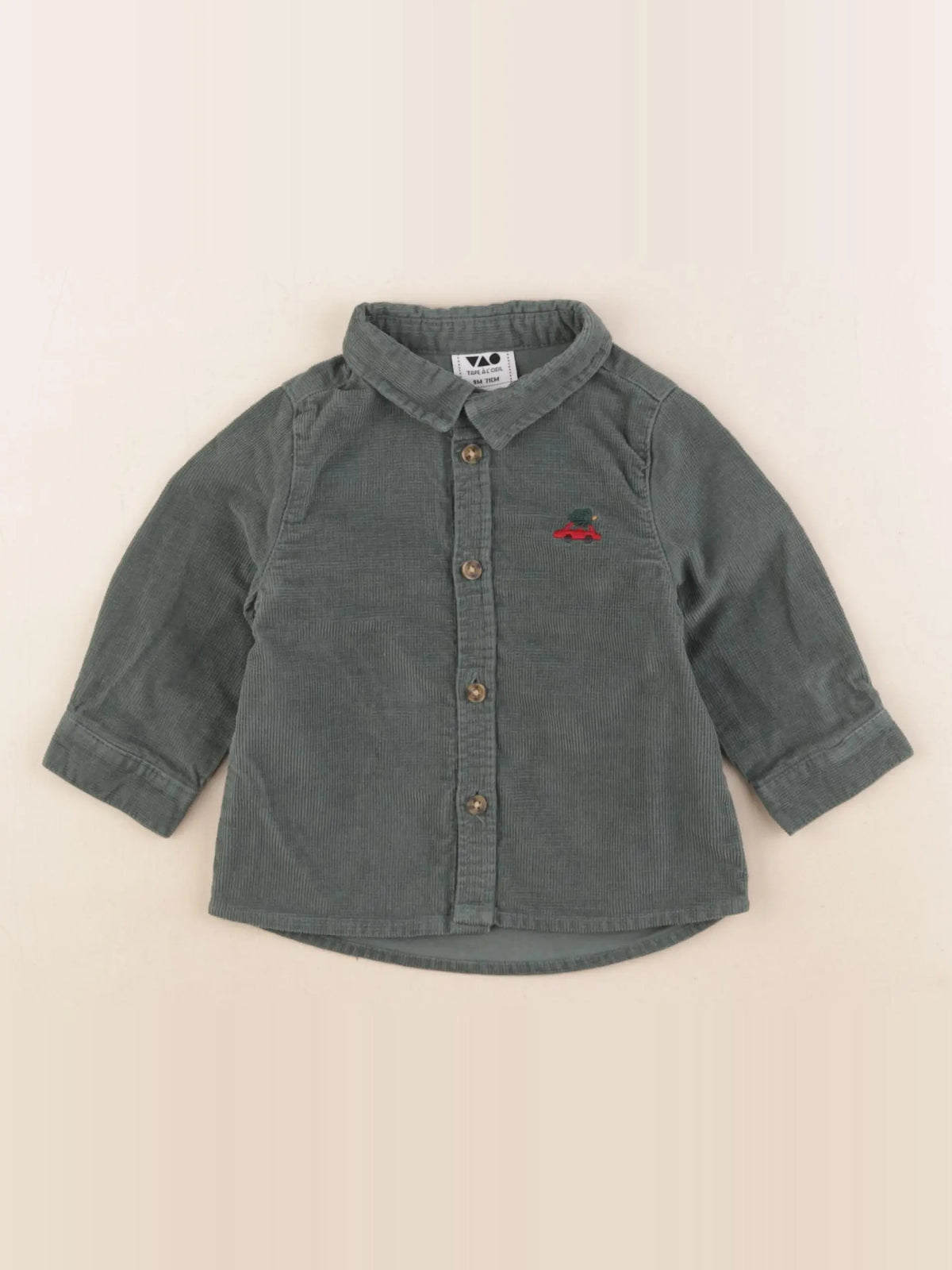 Tape à l'oeil - chemise vert - 9 mois
