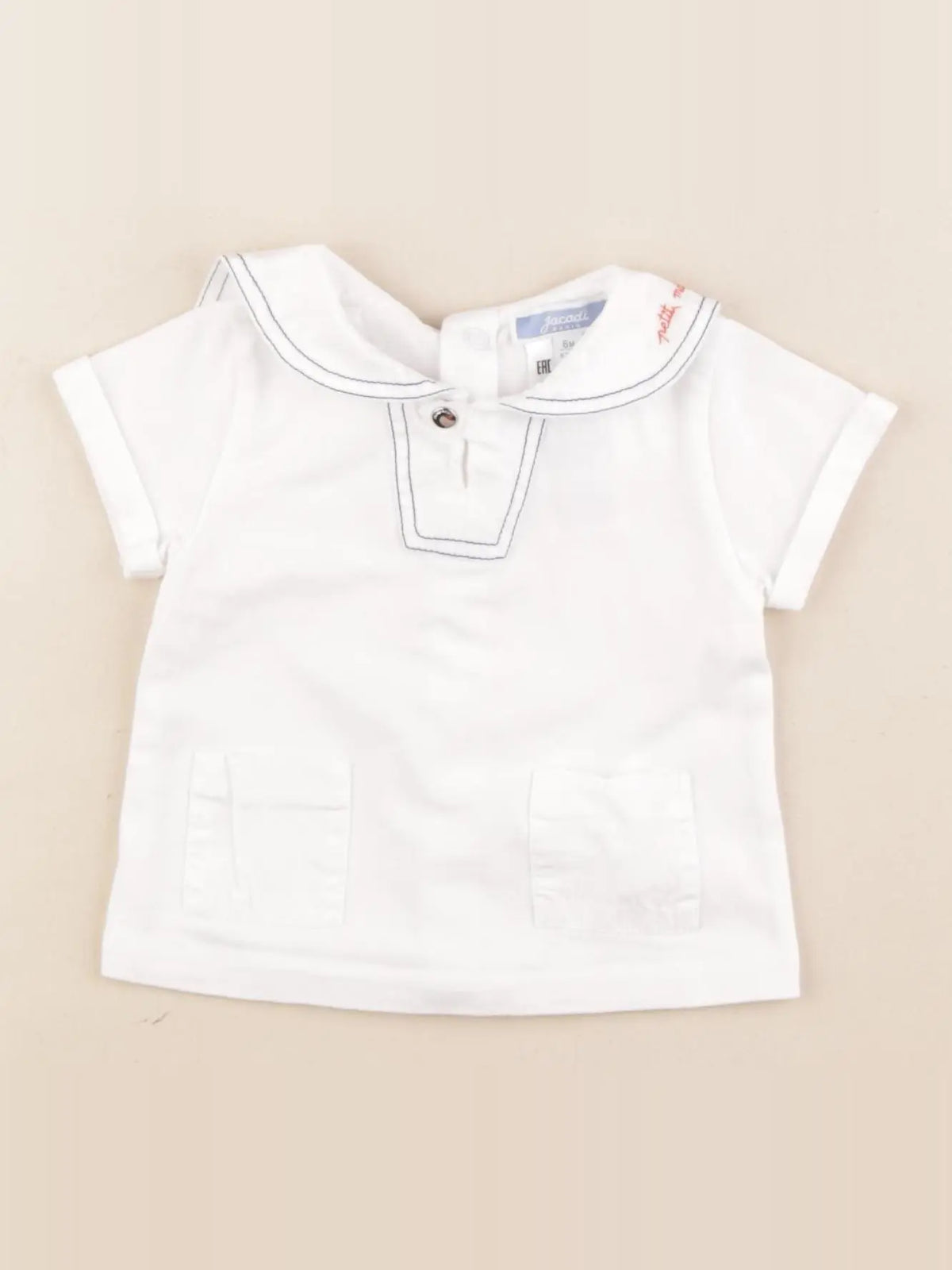 Jacadi - tee-shirt blanc - 6 mois