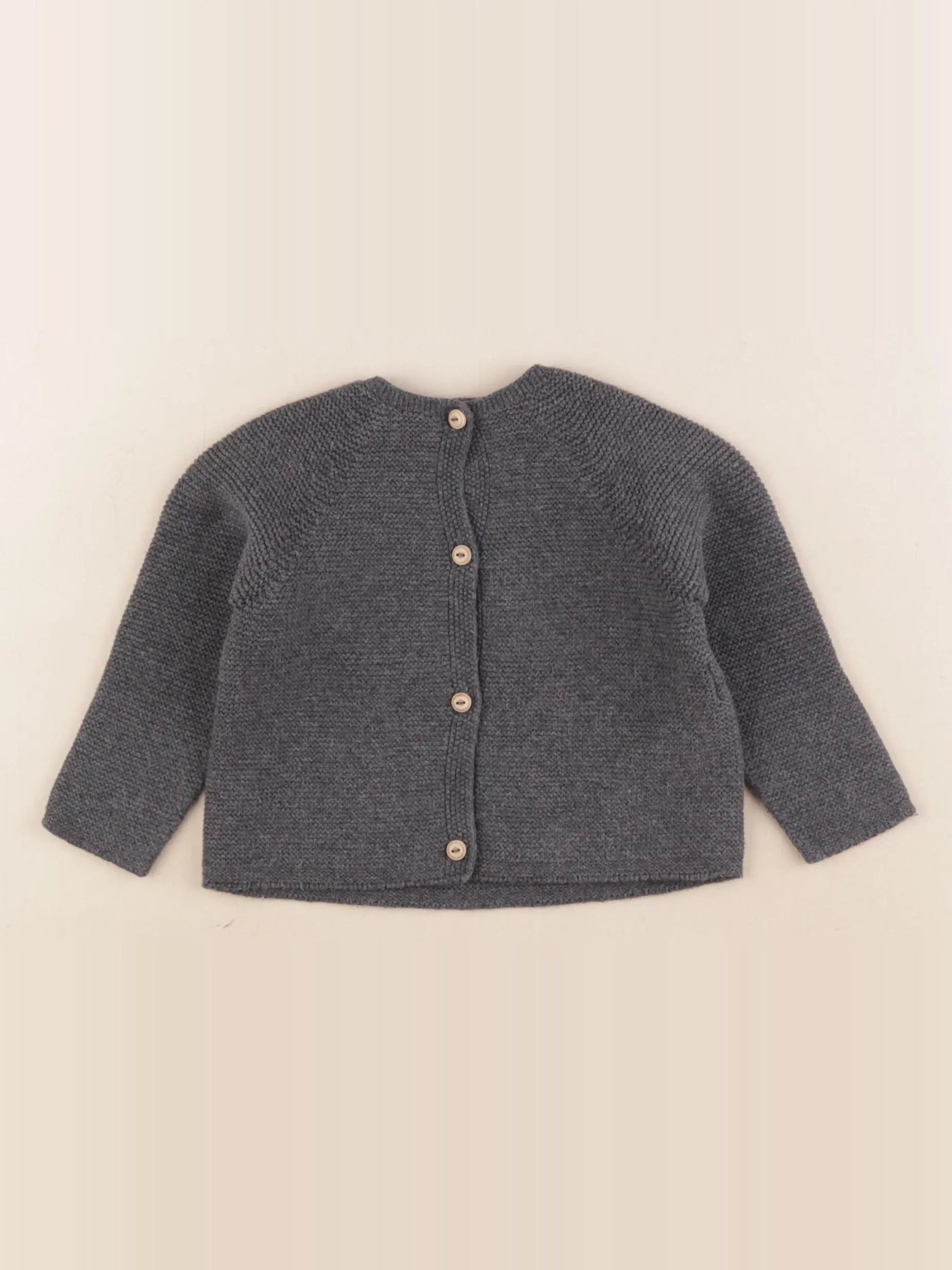 Zara - gilet gris - 9/12 mois