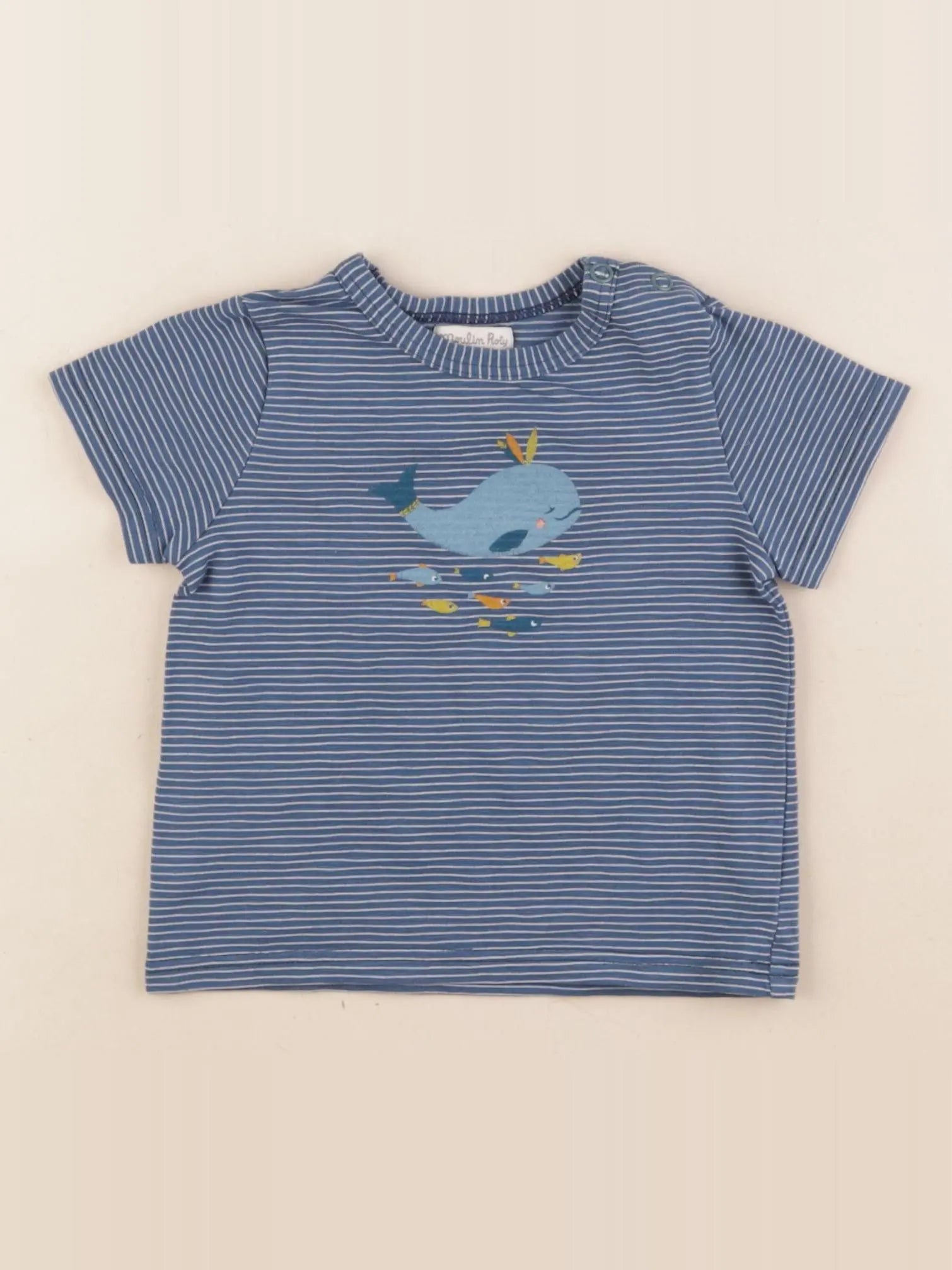 Moulin Roty - tee-shirt bleu - 12 mois