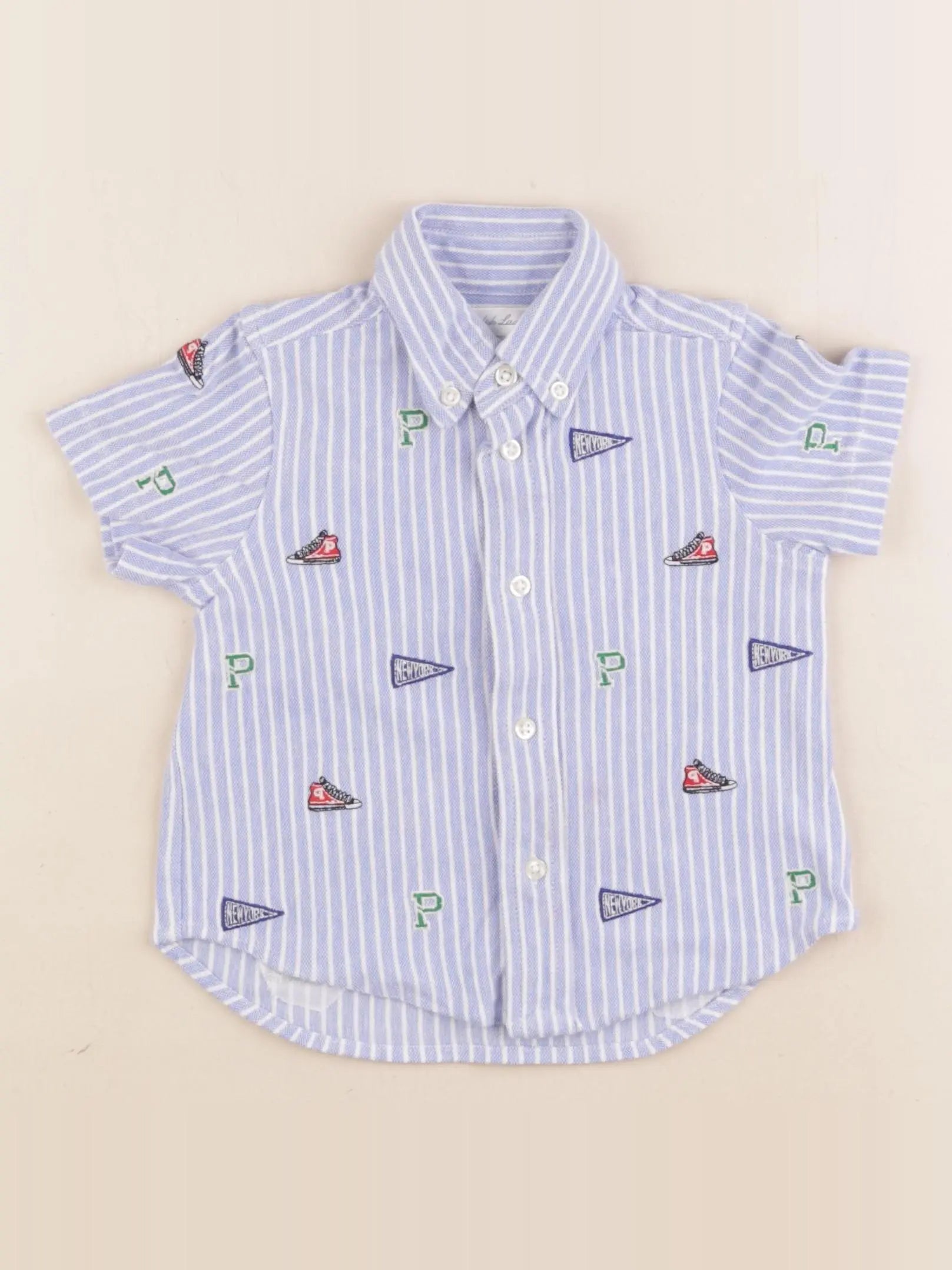 Ralph Lauren - chemise bleu - 9 mois