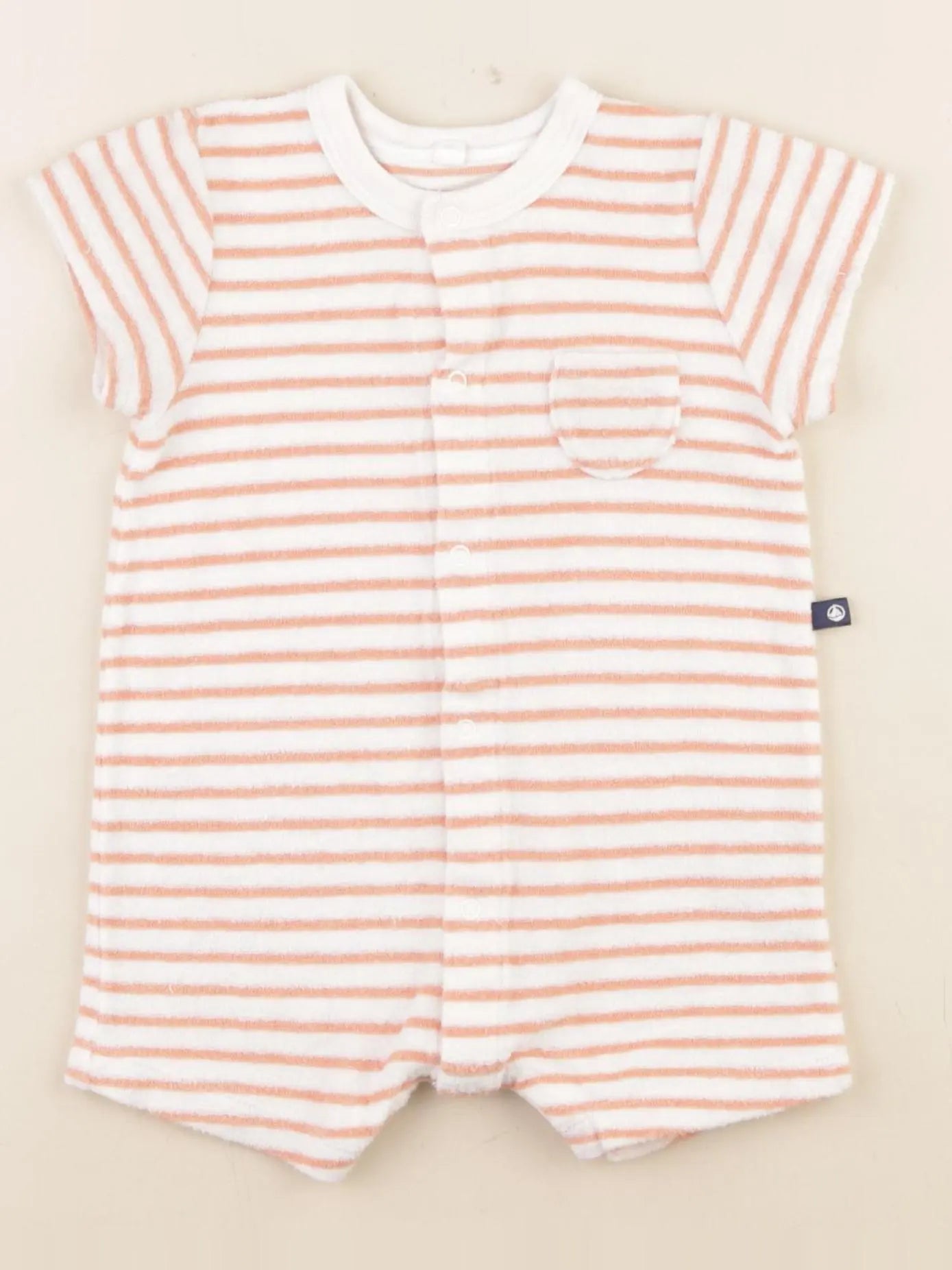 Petit Bateau - combinaison beige, rose - 3 mois