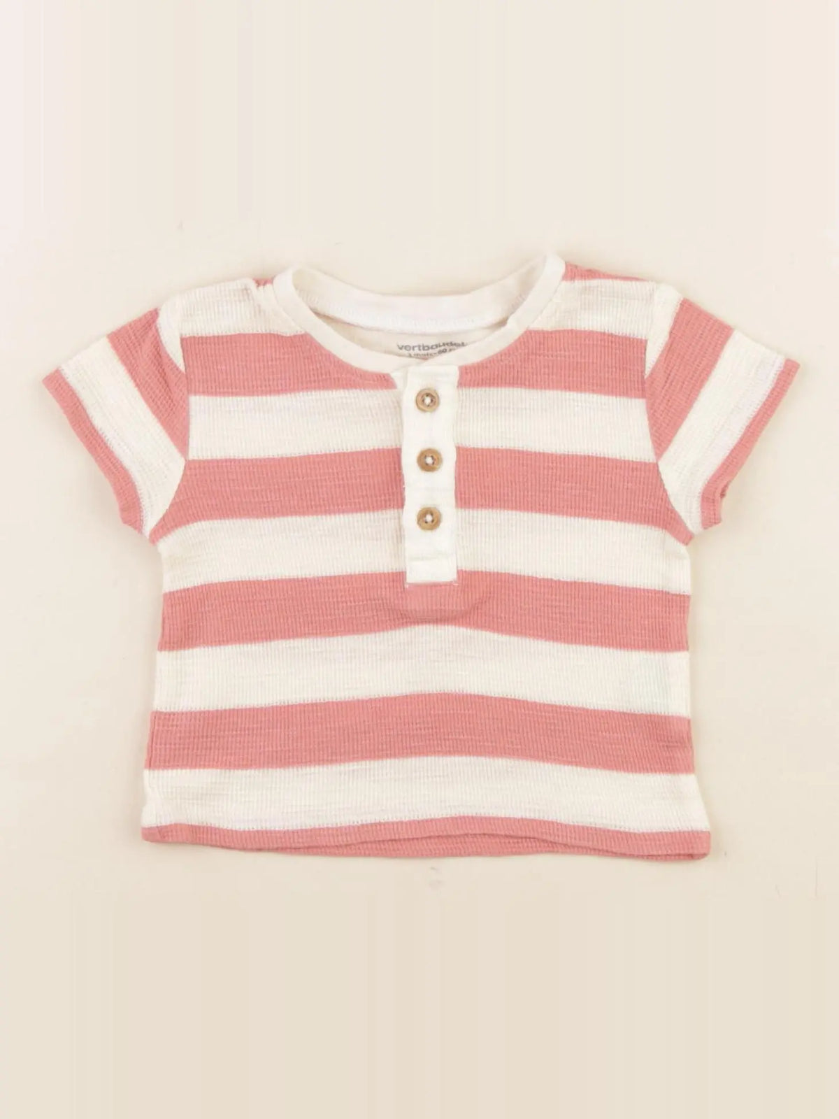 Vertbaudet - tee-shirt rose - 3 mois