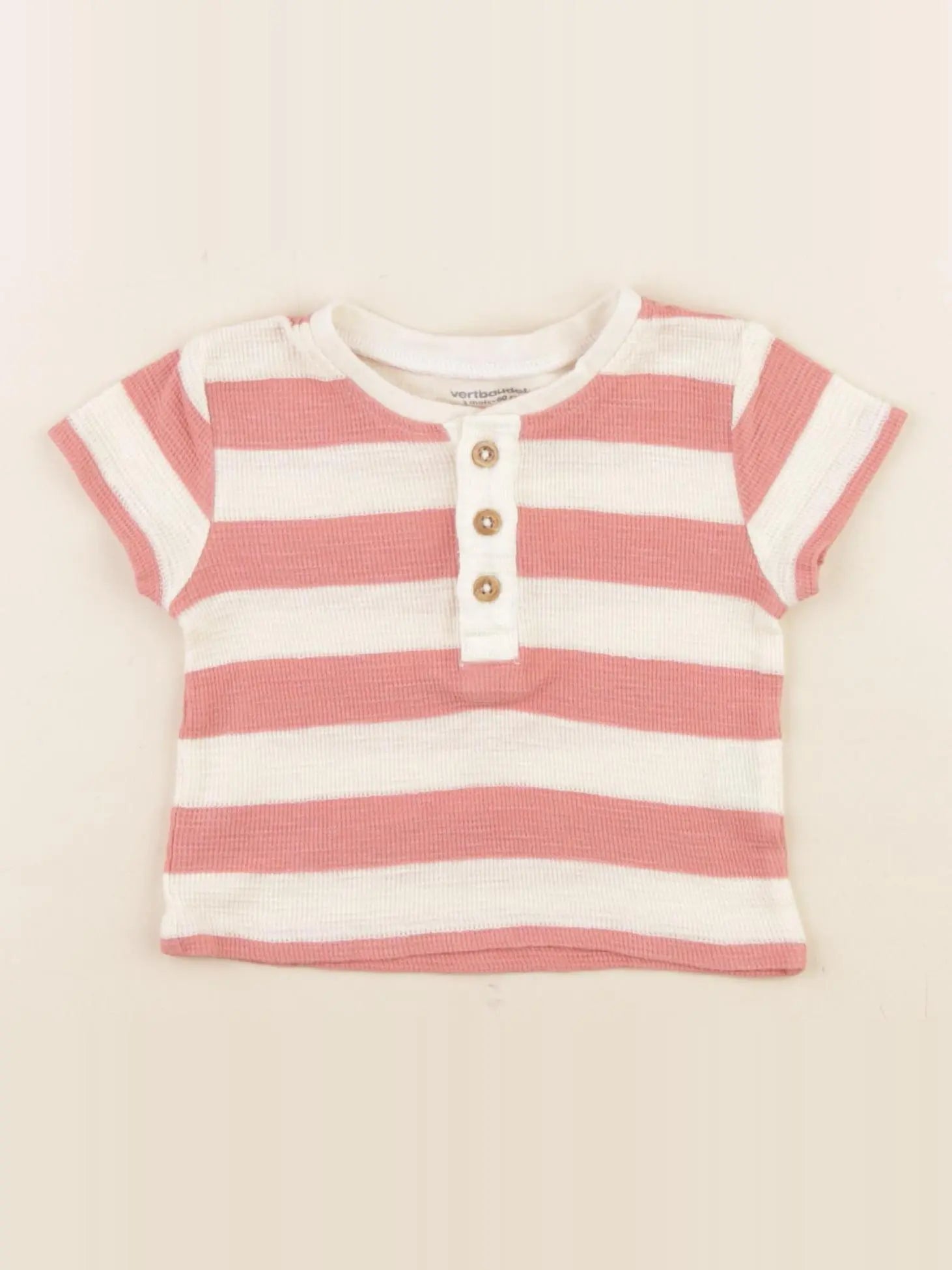 Vertbaudet - tee-shirt rose - 3 mois