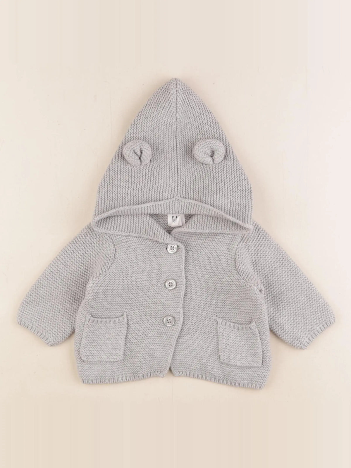 GAP - gilet gris - 0/3 mois