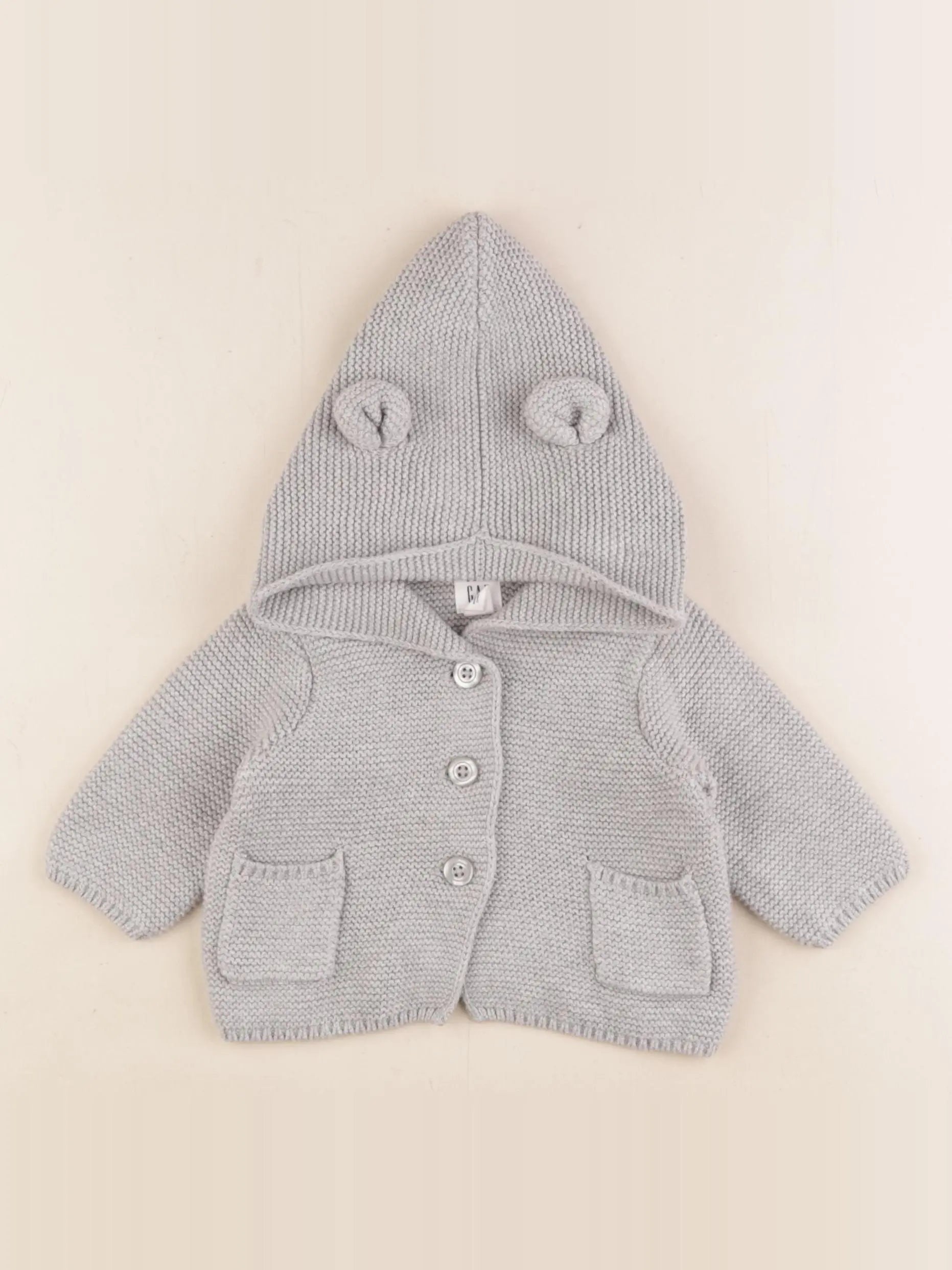 GAP - gilet gris - 0/3 mois