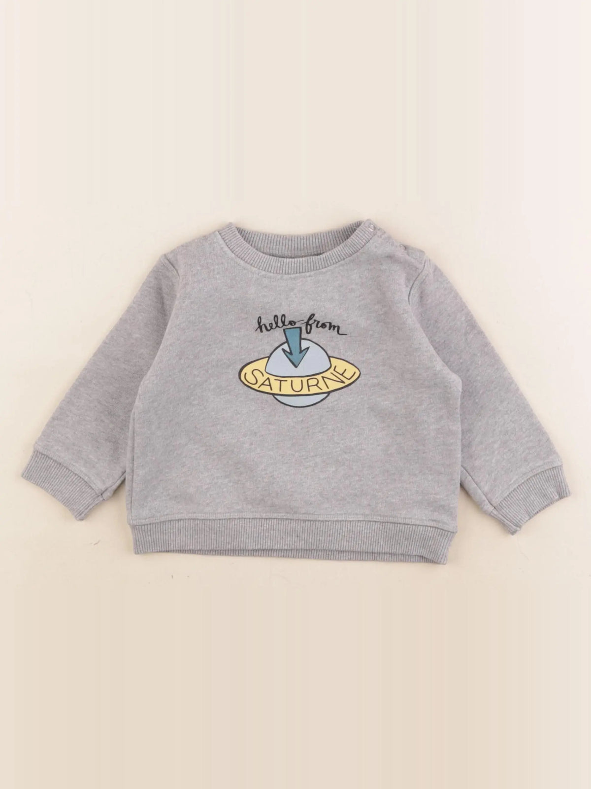 Bonton - sweat gris - 18 mois