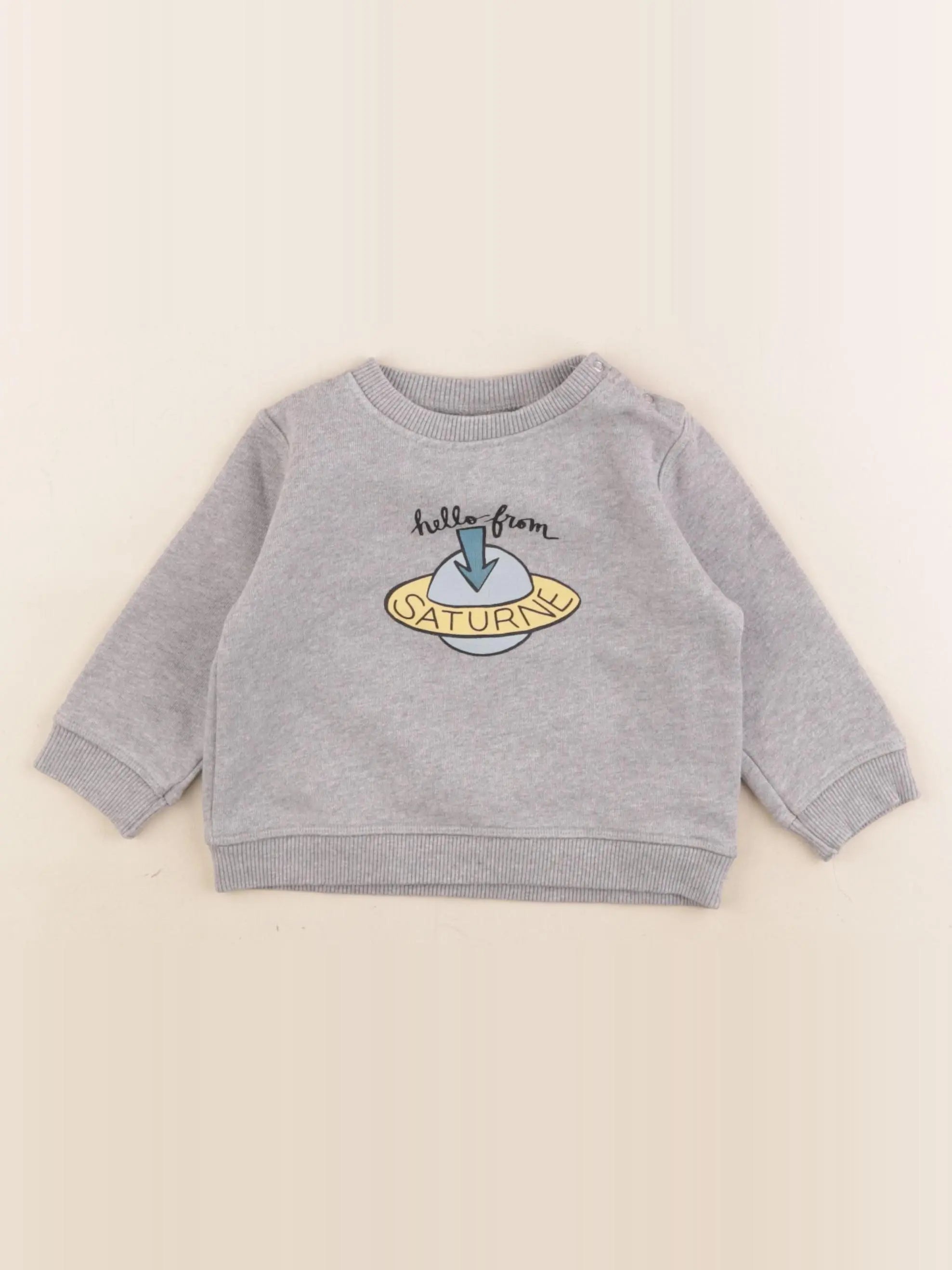 Bonton - sweat gris - 18 mois