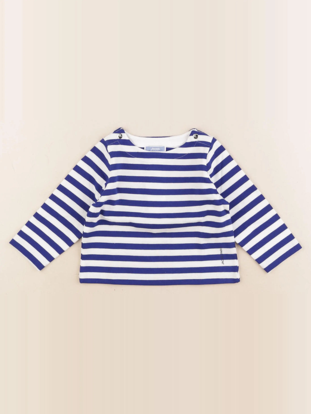 Jacadi - tee-shirt blanc, bleu - 12 mois