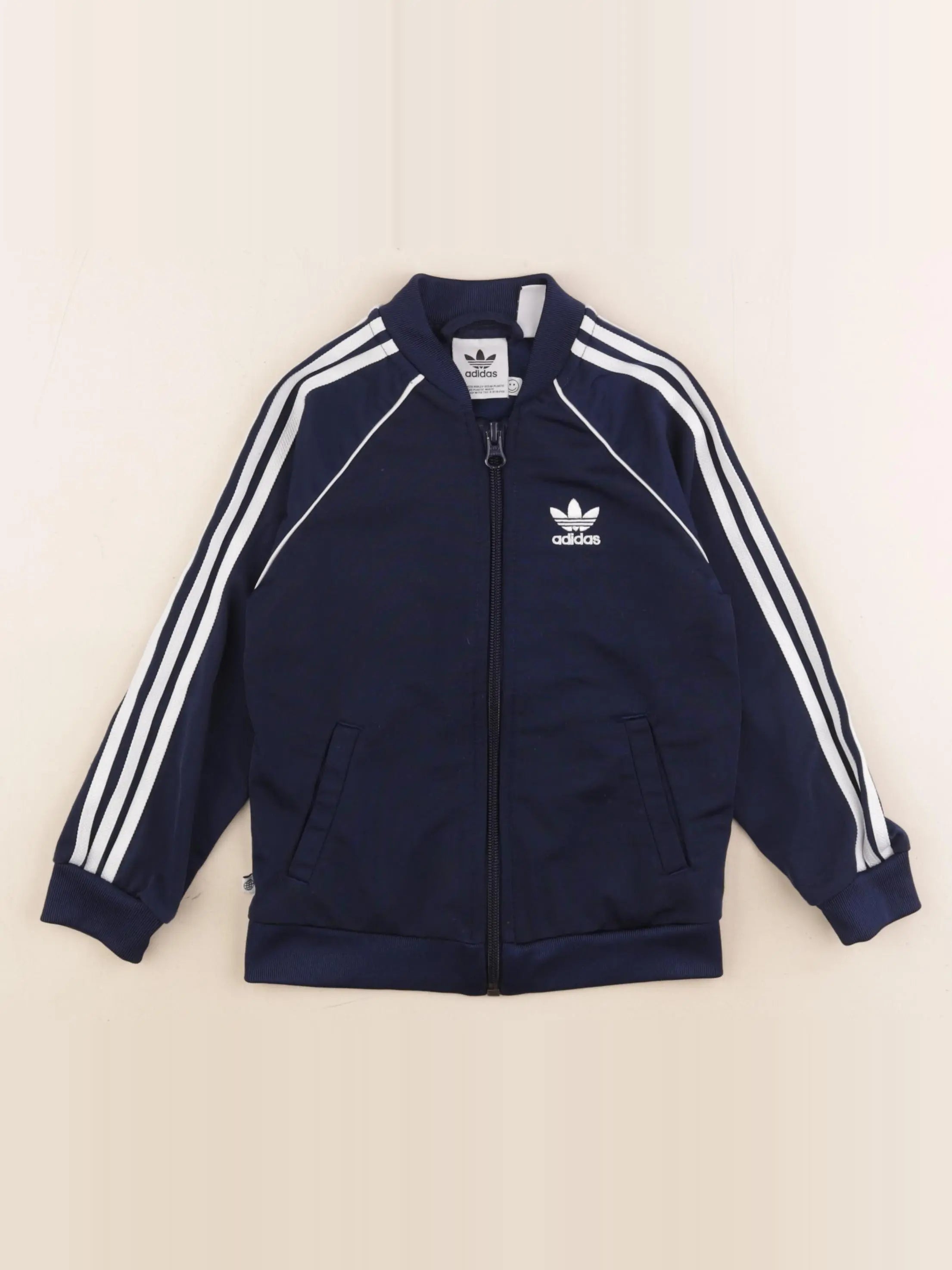 Adidas - sweat bleu - 2/3 ans