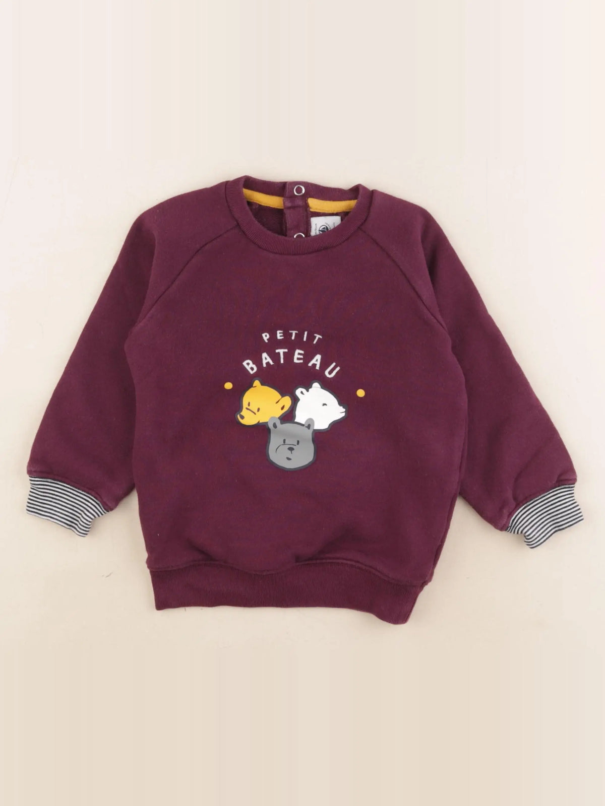 Petit Bateau - sweat rouge - 24 mois