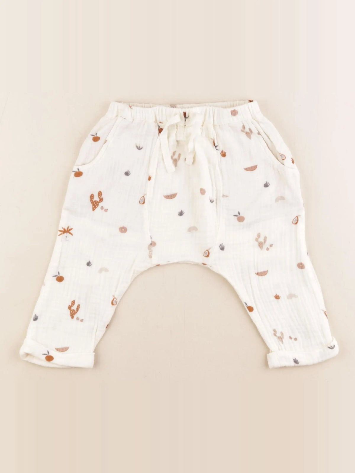 Vertbaudet - sarouel beige - 12 mois