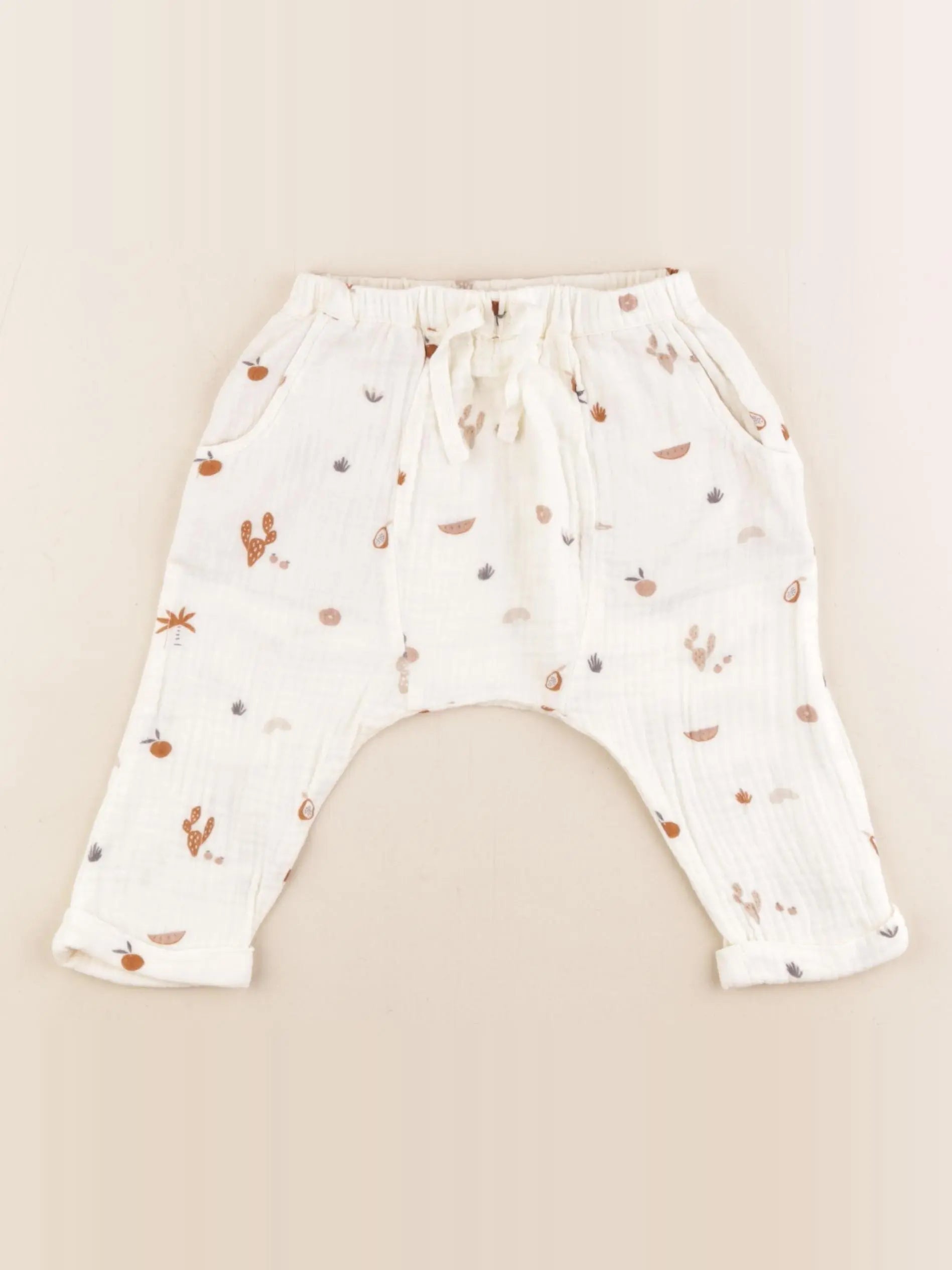 Vertbaudet - sarouel beige - 12 mois