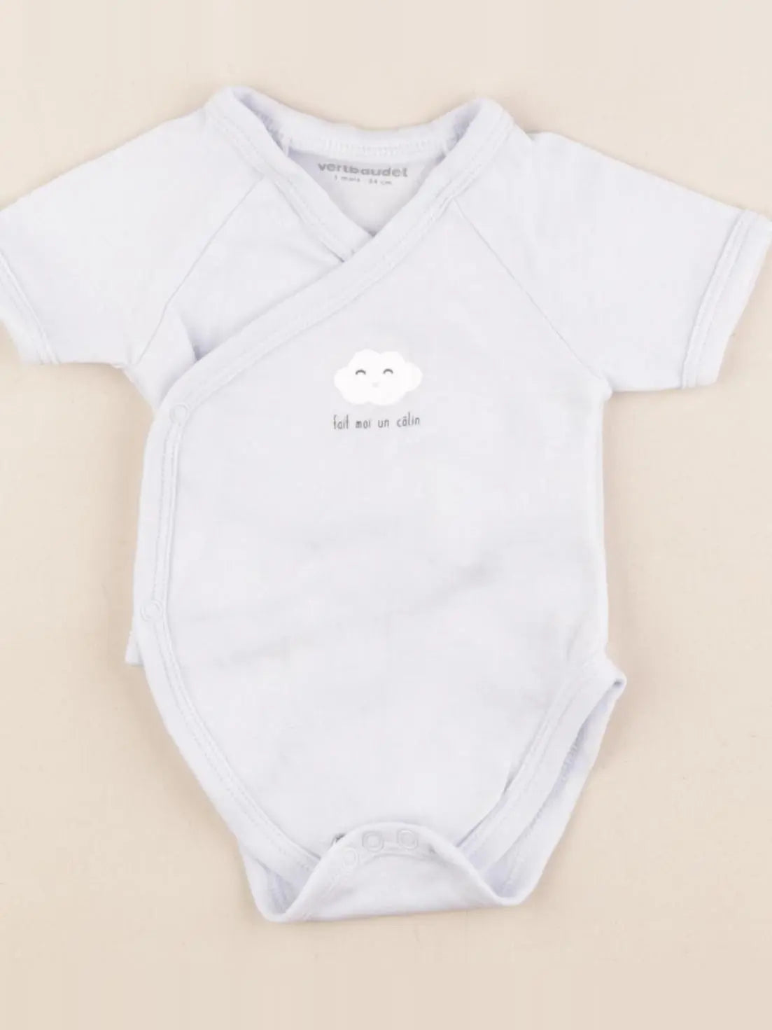 Vertbaudet - body bleu - 1 mois