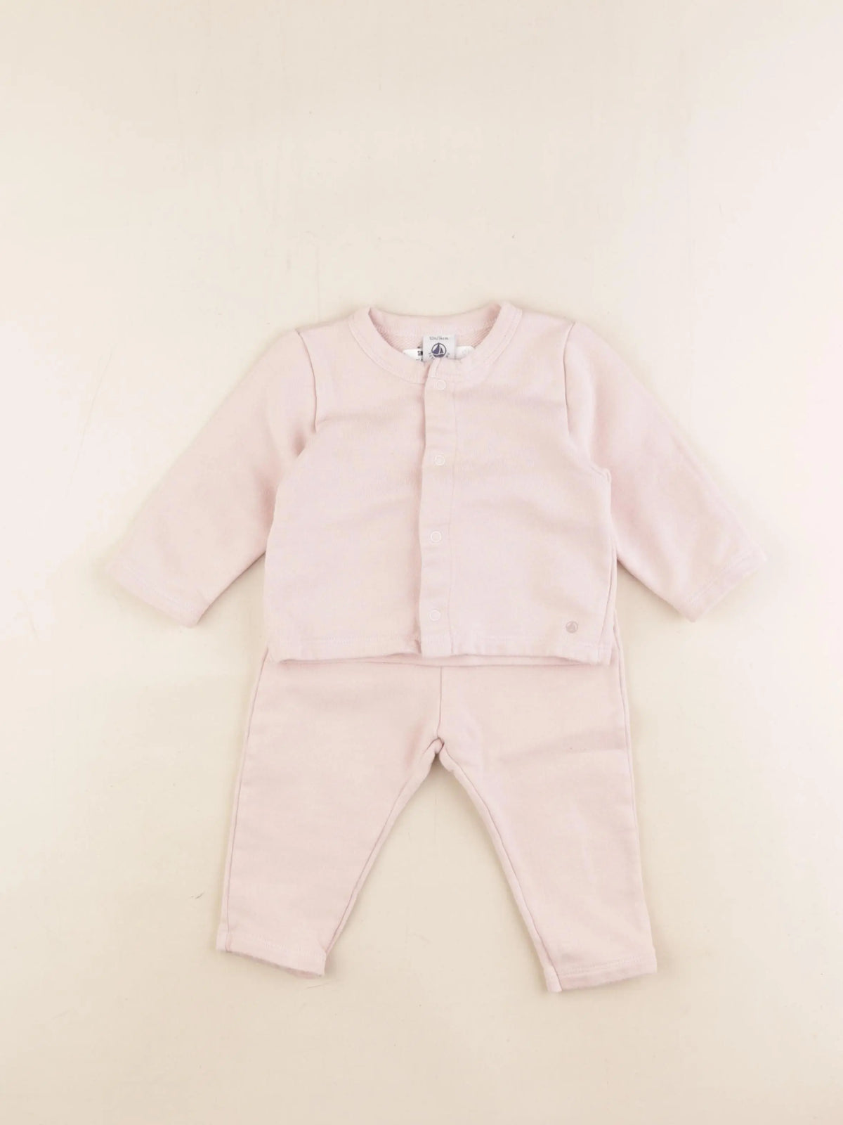 Petit Bateau - ensemble rose - 12 mois