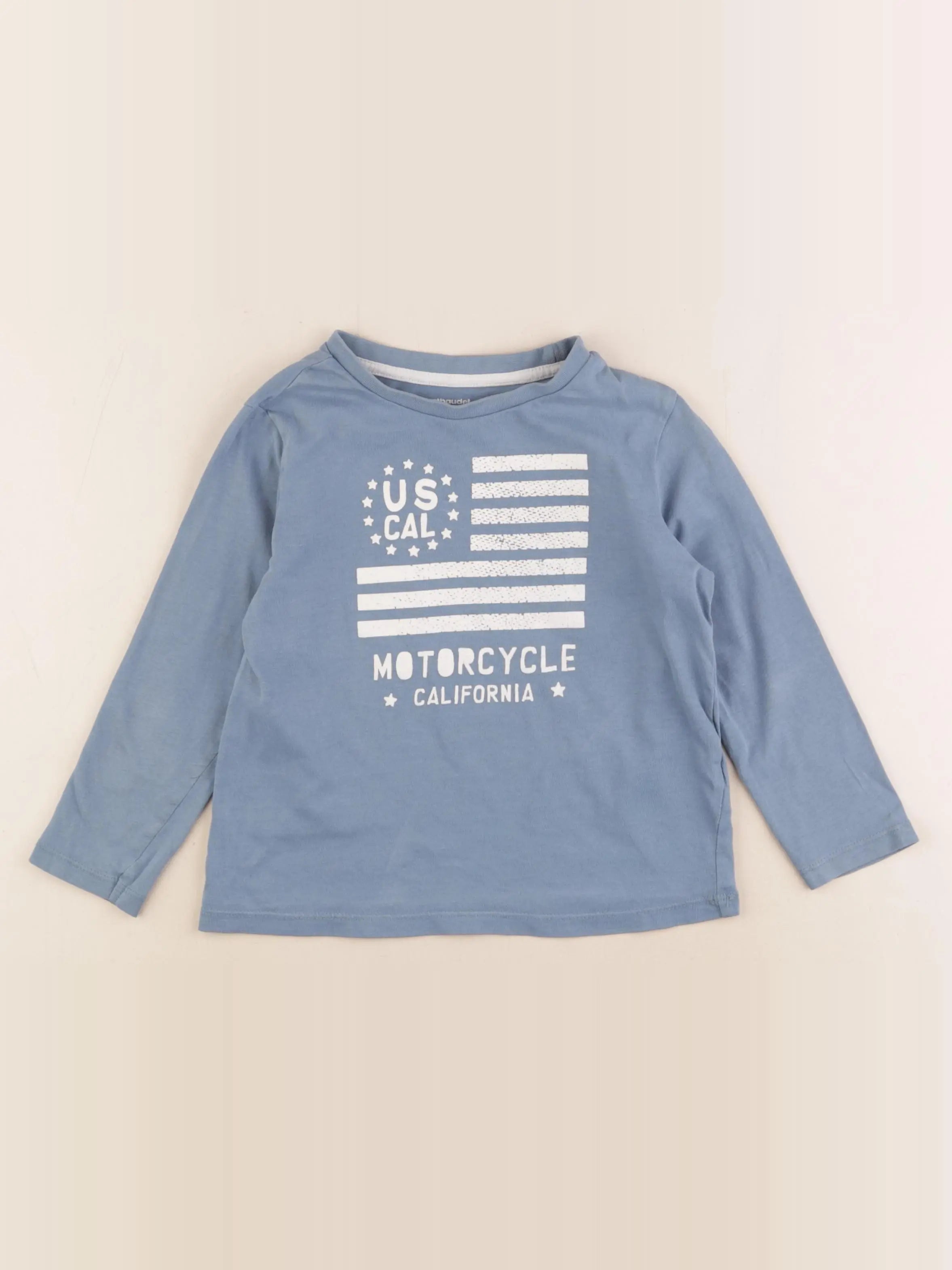 Vertbaudet - tee-shirt bleu - 5 ans