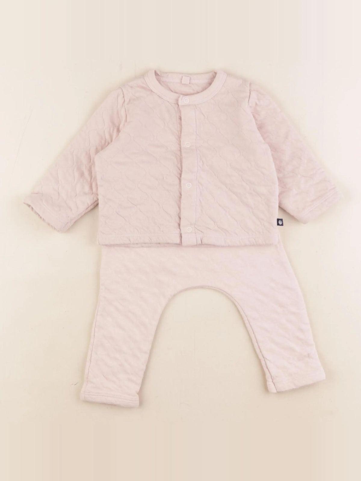 Petit Bateau - ensemble rose - 12 mois