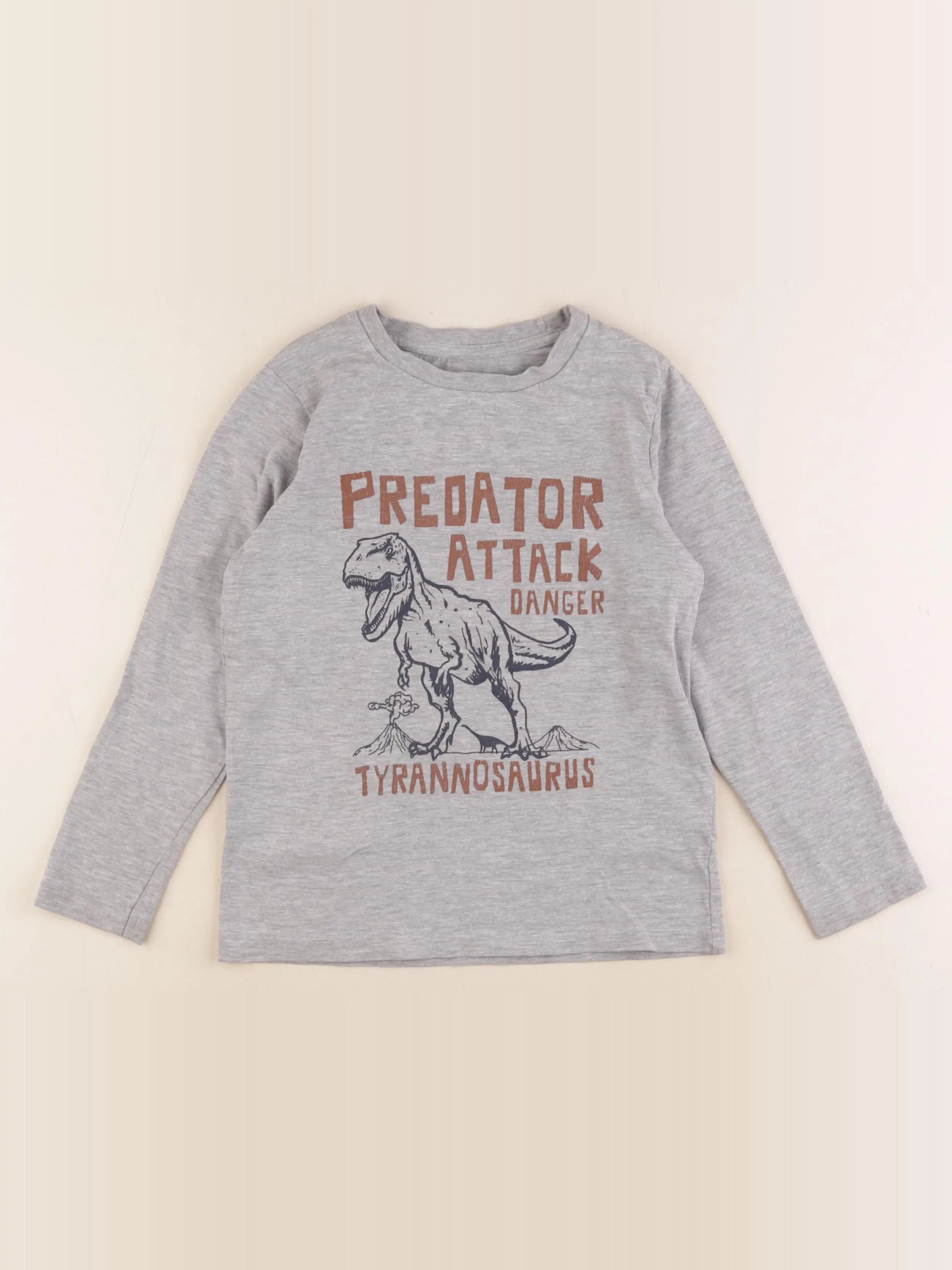Vertbaudet - tee-shirt gris - 8 ans