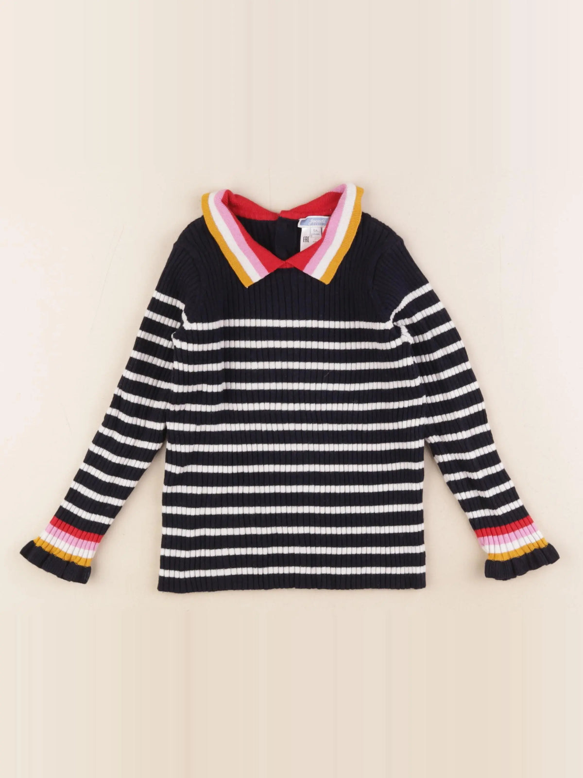 Jacadi - pull bleu, blanc - 6 ans