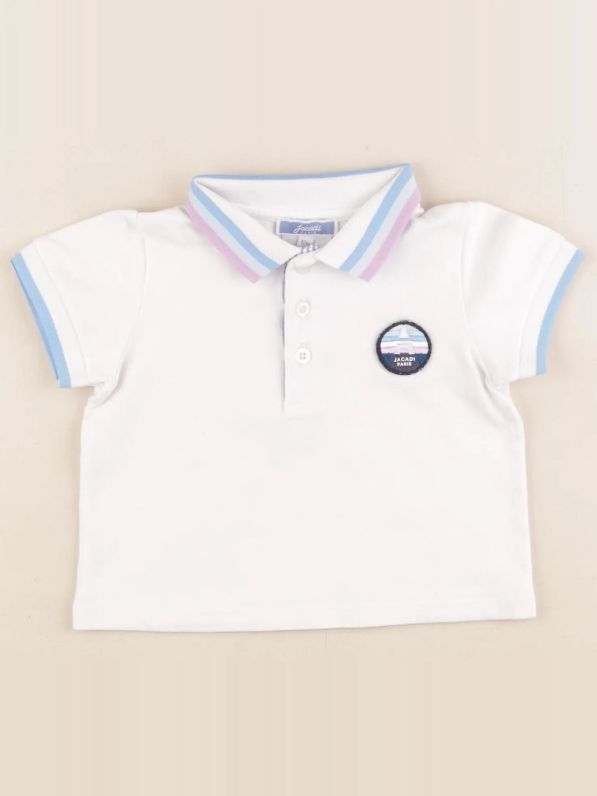 Jacadi - polo blanc - 12 mois