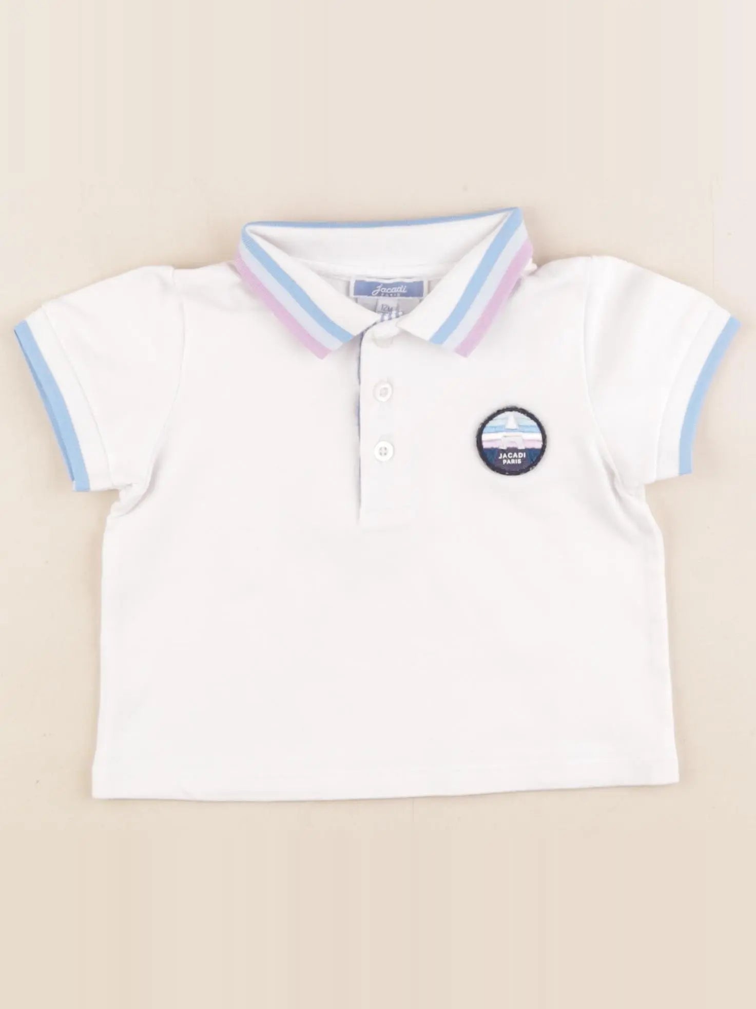 Jacadi - polo blanc - 12 mois